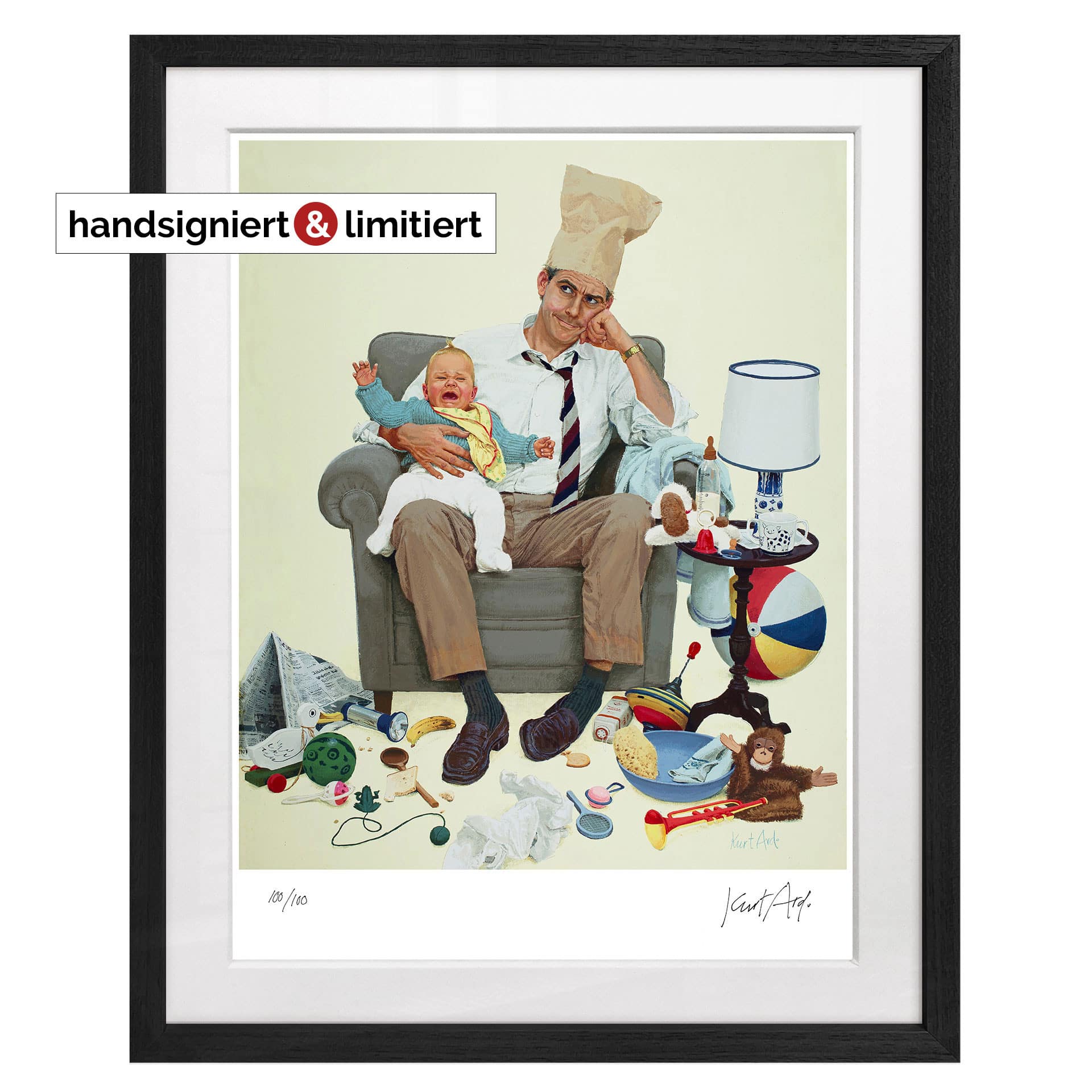 Exklusive Edition: handsigniert und limitiert - Fine Art Poster mit Passepartout im Rahmen - Wo blei