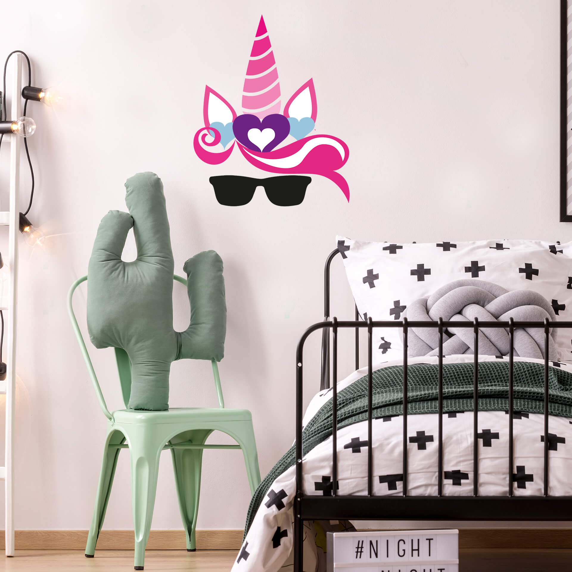Wandtattoo Cool Unicorn