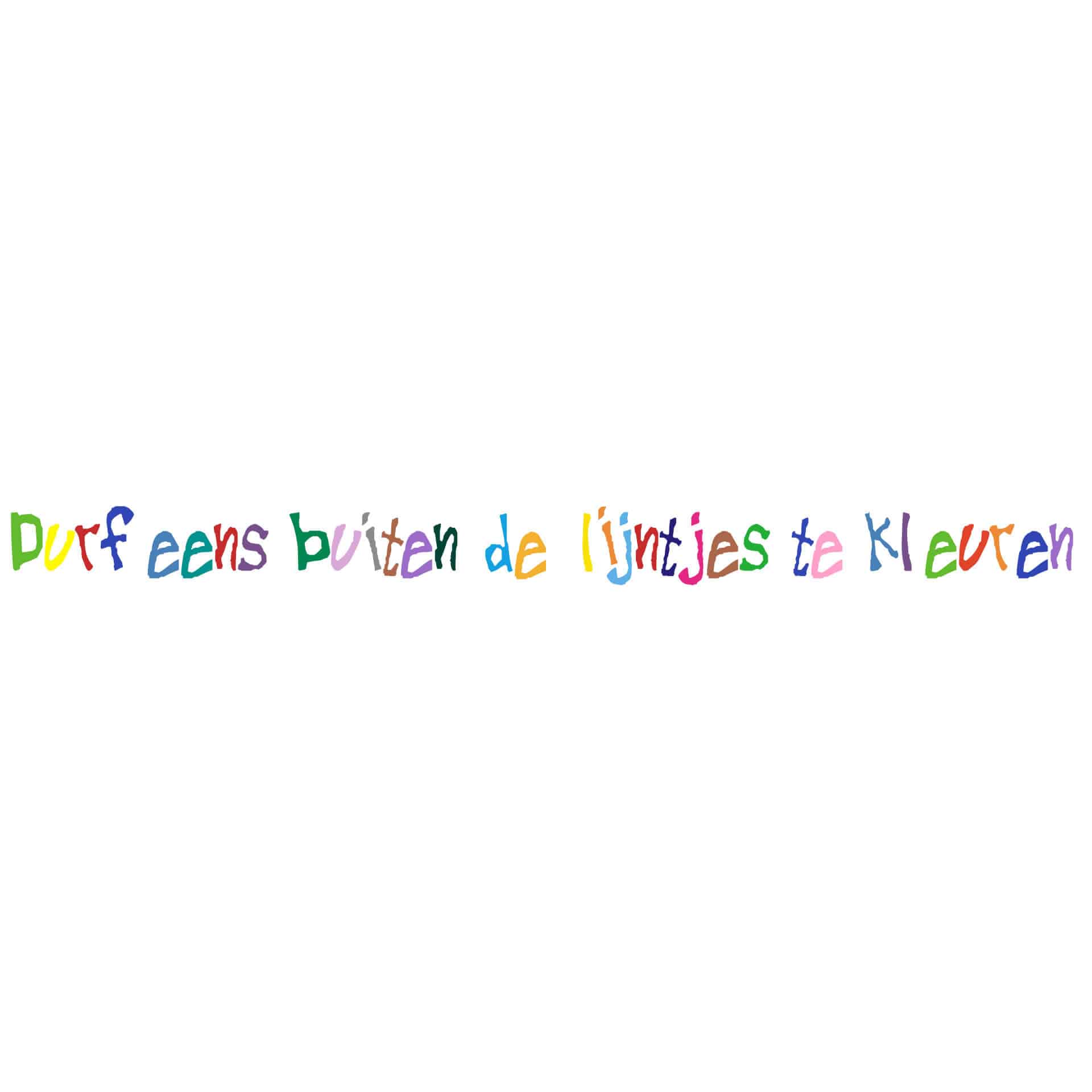 Wandtattoo Durf eens buiten de lijntjes te kleuren2