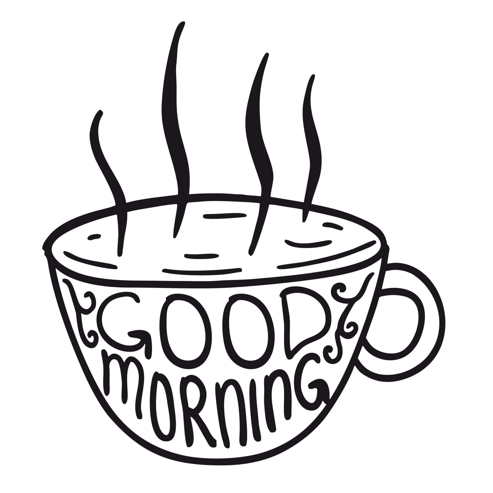 Good Morning Cup - wallsticker