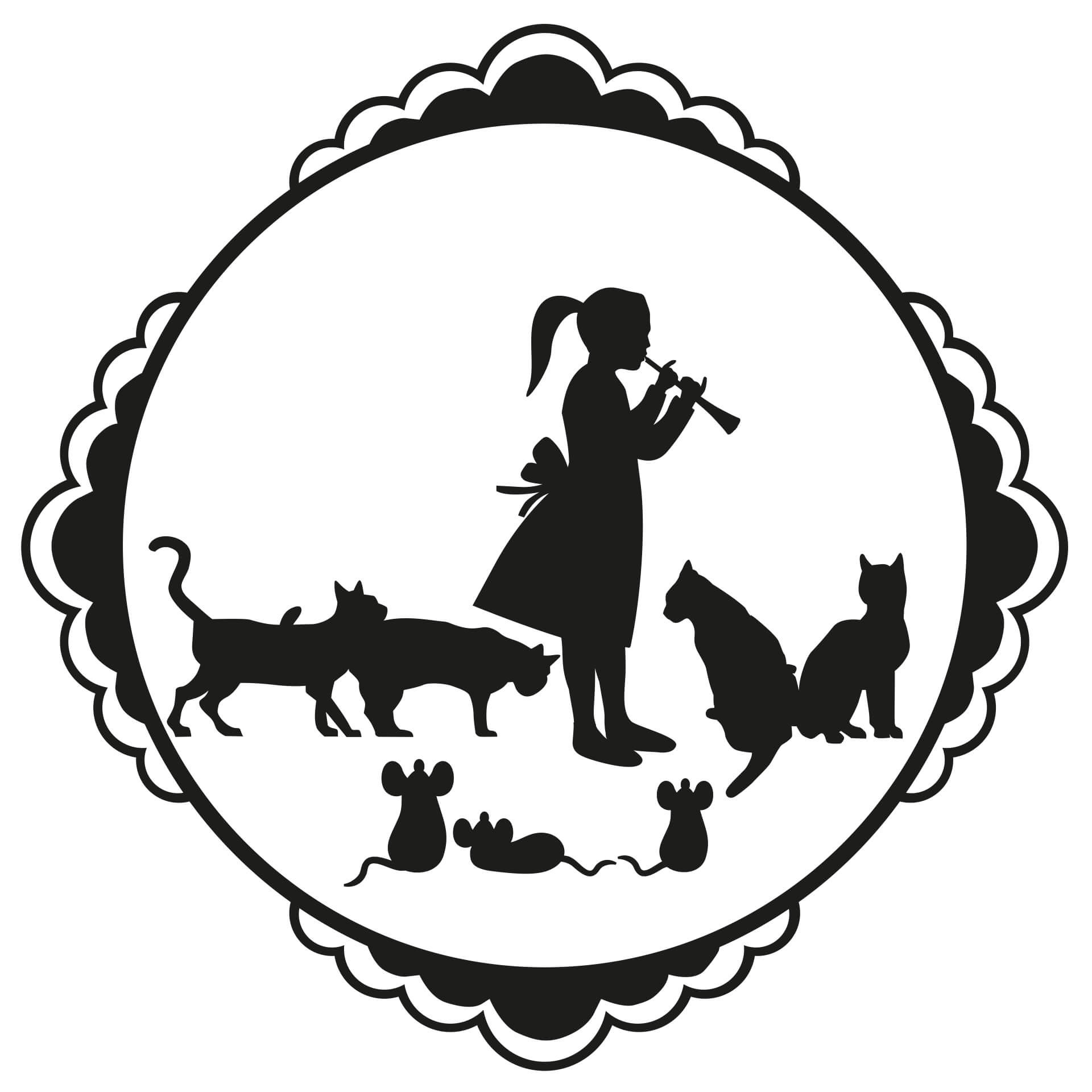Wandtattoo Märchenwelt Flötenspiel