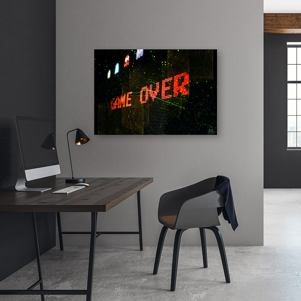 Canvasbillede, Game Over spilkonsol
