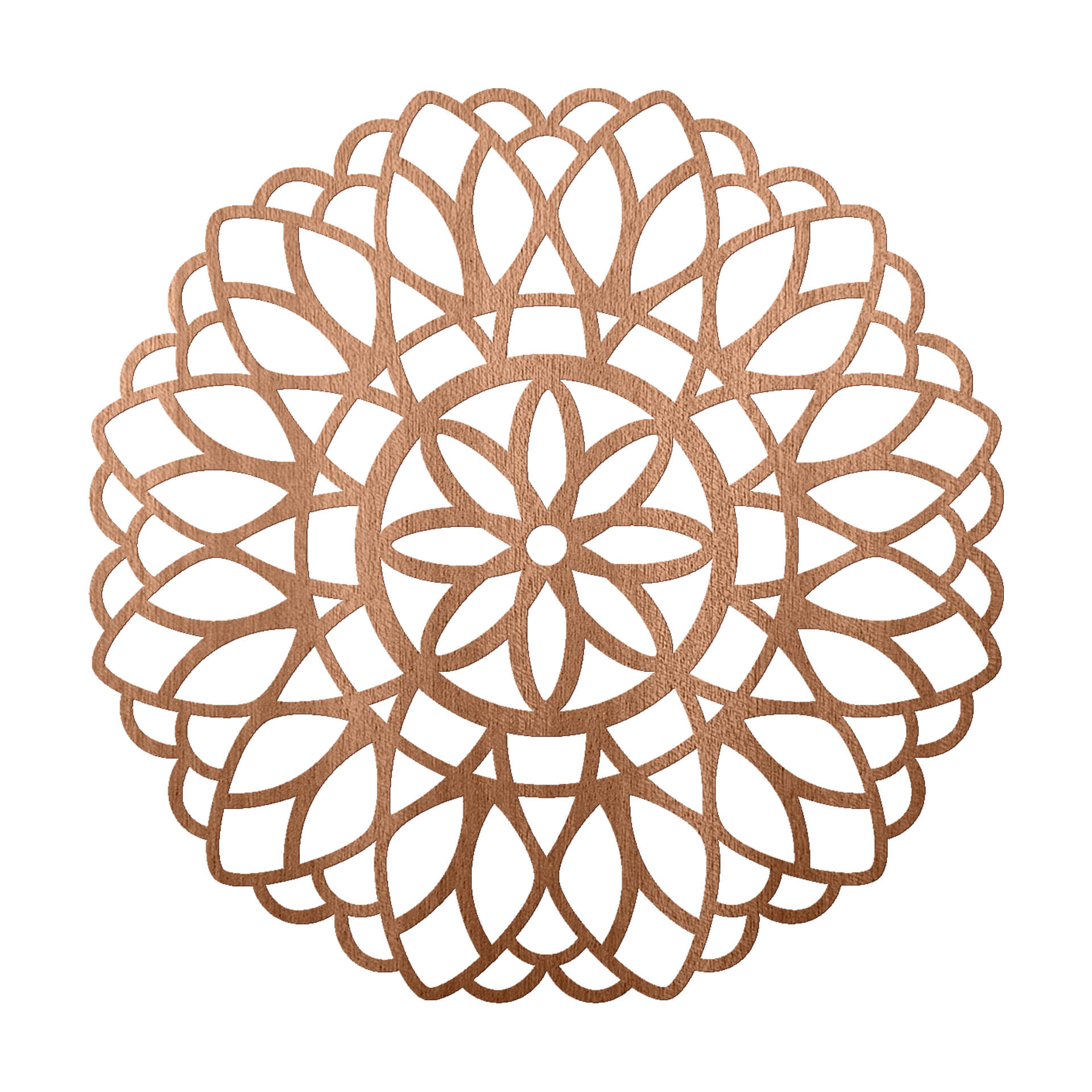 Dekoracja drewniana mahoń - Mandala Kwiat Życia - Okrągła