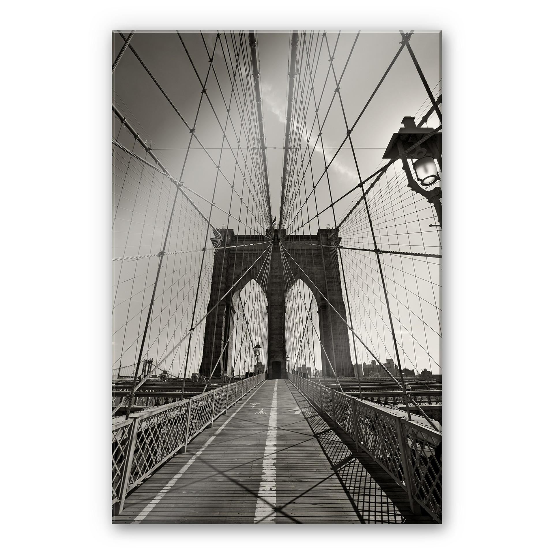 Akrylbillede Brooklyn Bridge perspektiv