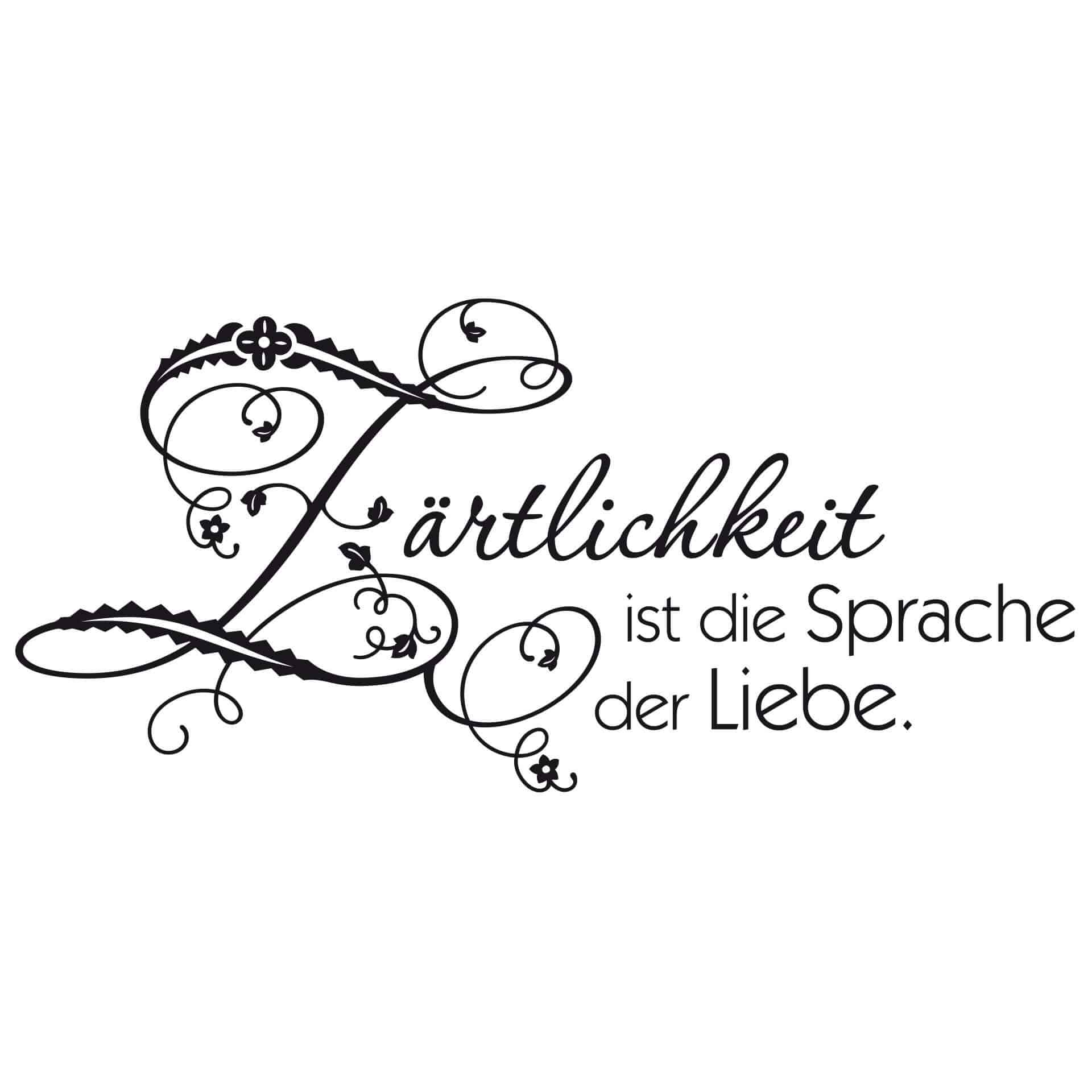 Wandtattoo Zärtlichkeit ist die Sprache der Liebe