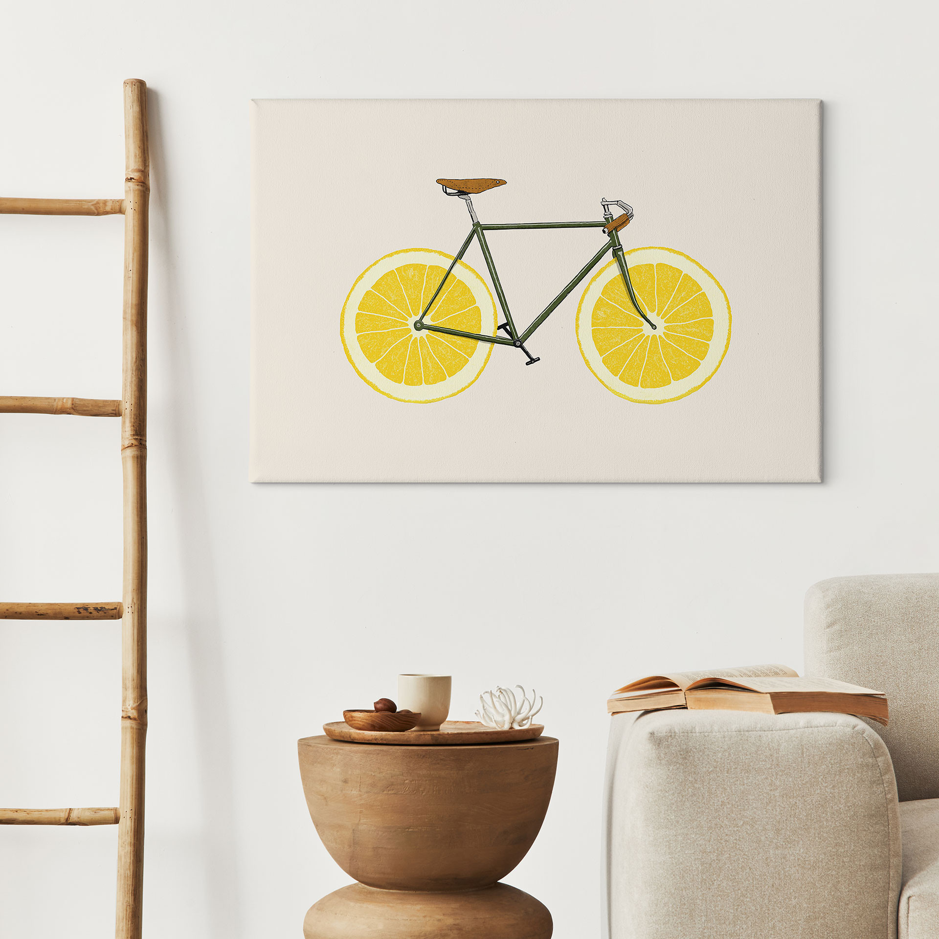 Obraz na płótnie rower z cytryną - Bodart