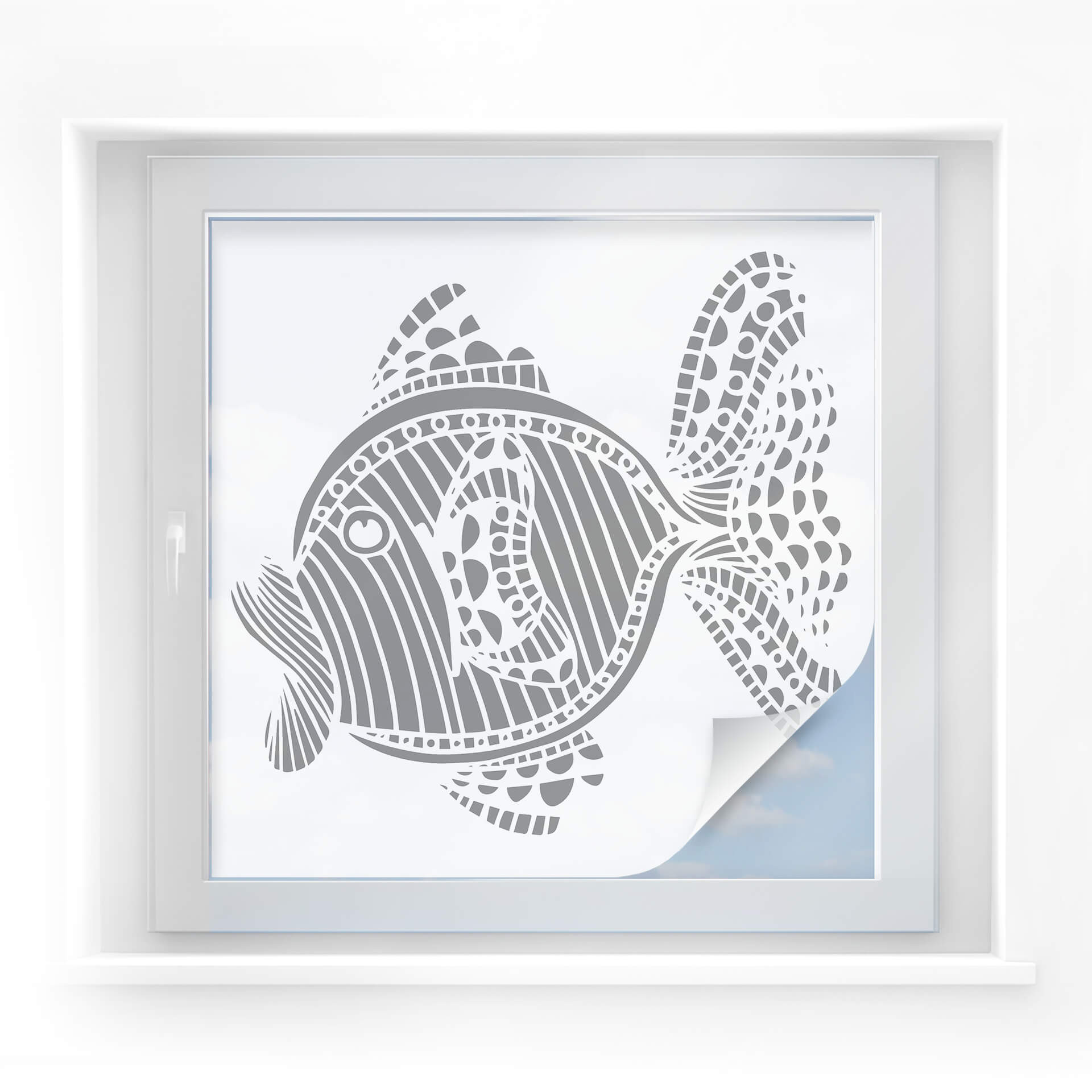 Raamfolie Mosaic Fish
