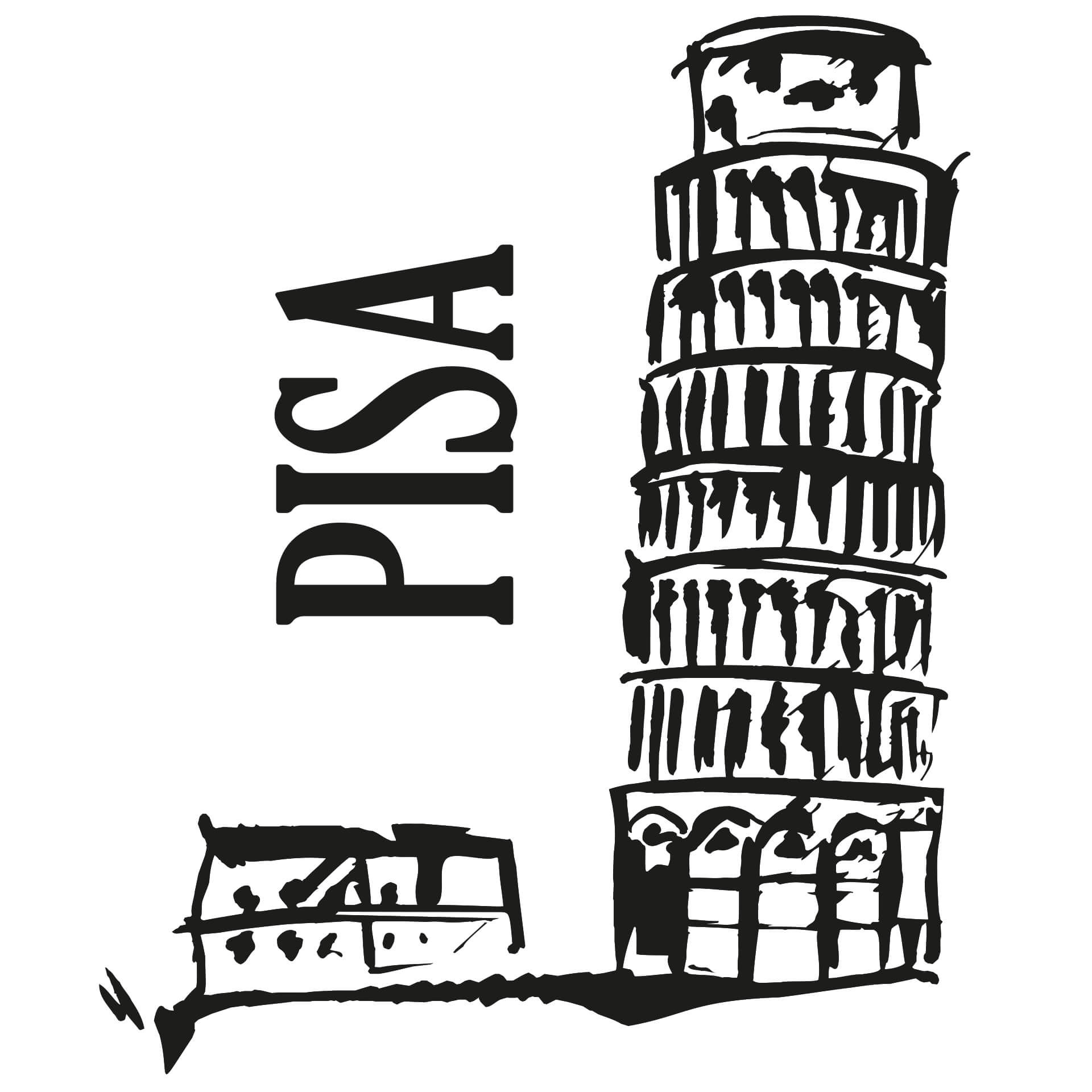 Wallsticker Skæve tårn i Pisa