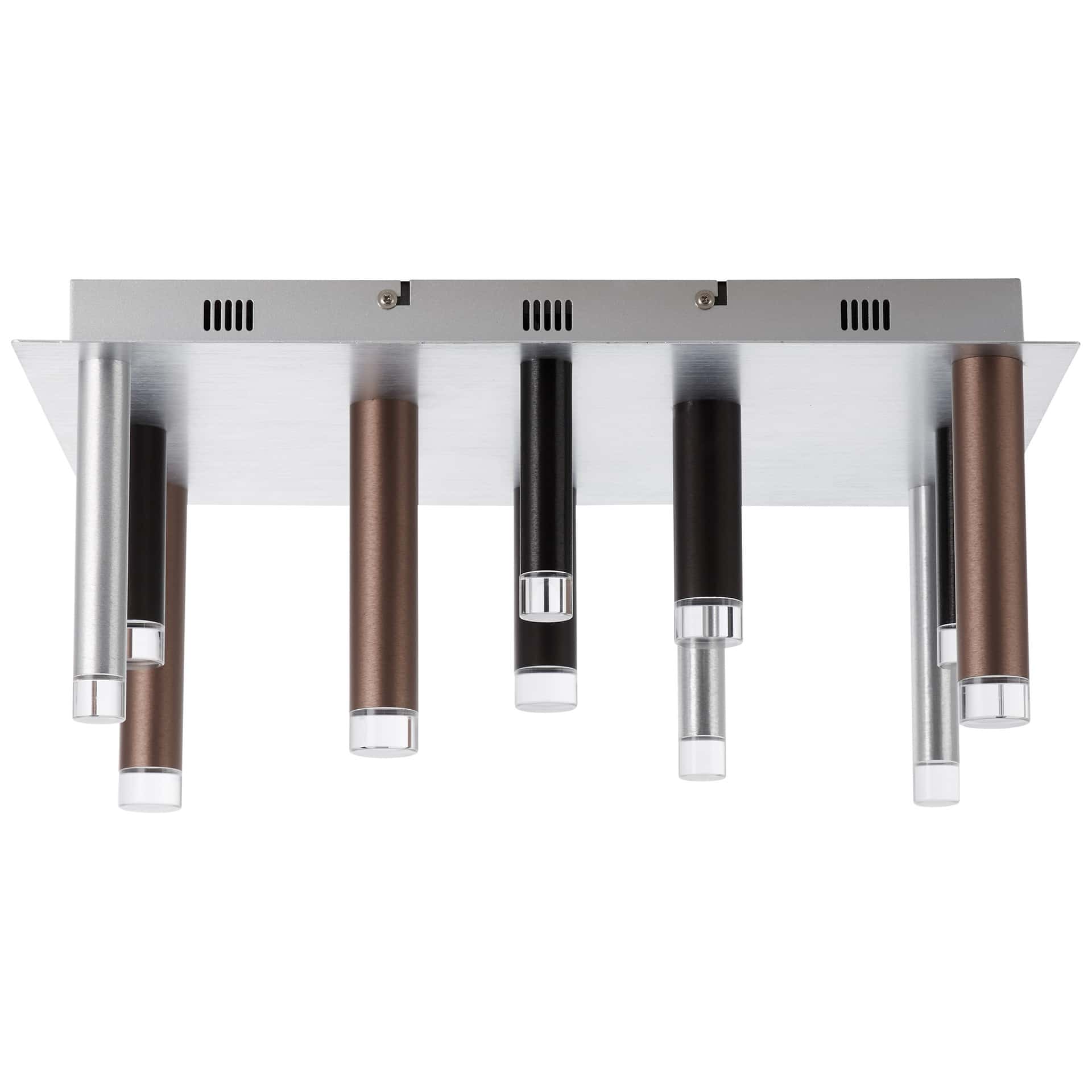 Deckenleuchte Eddy, braun, 35 x 50 cm, Metall Deckenlampe