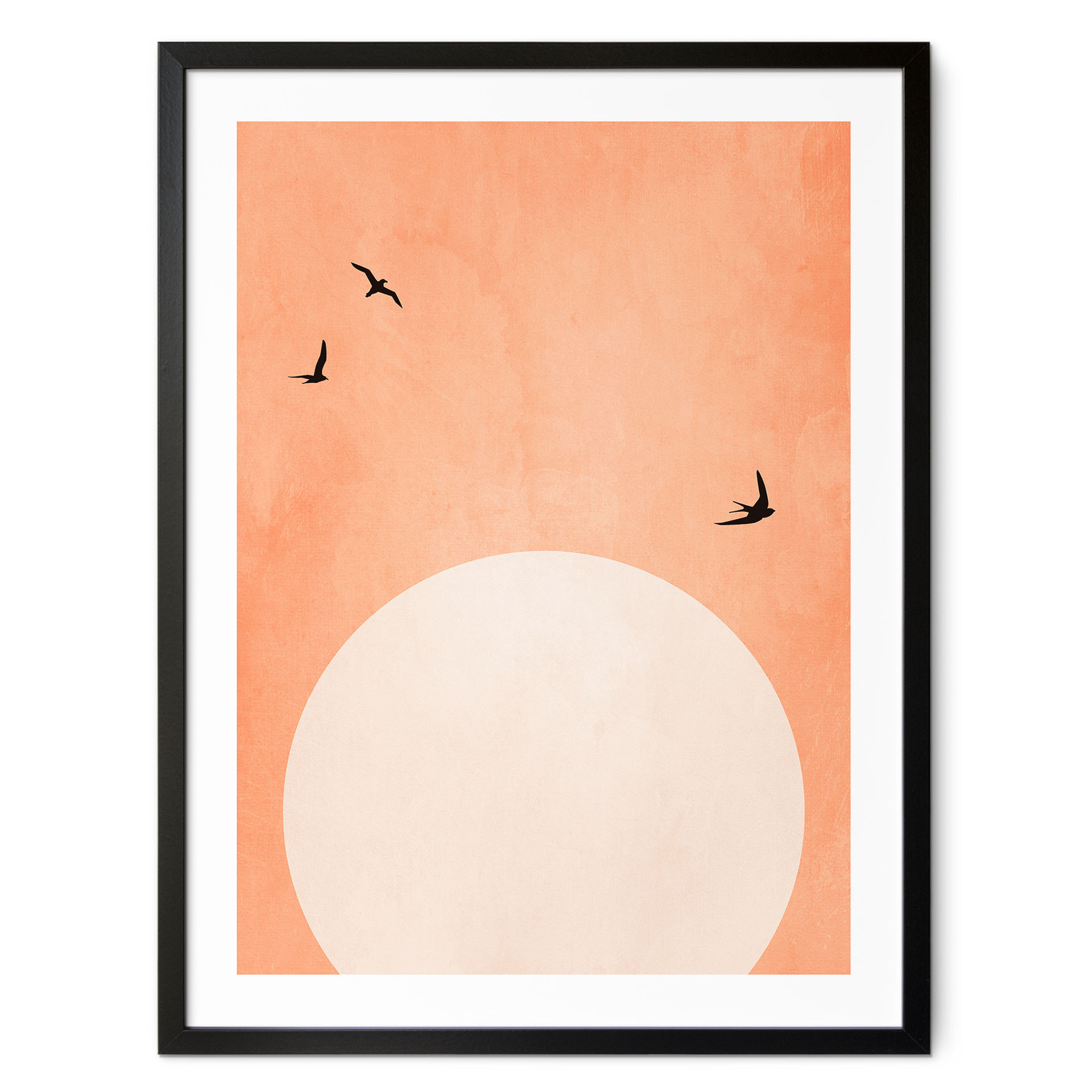 Poster Coucher de soleil abricot - Kubistika