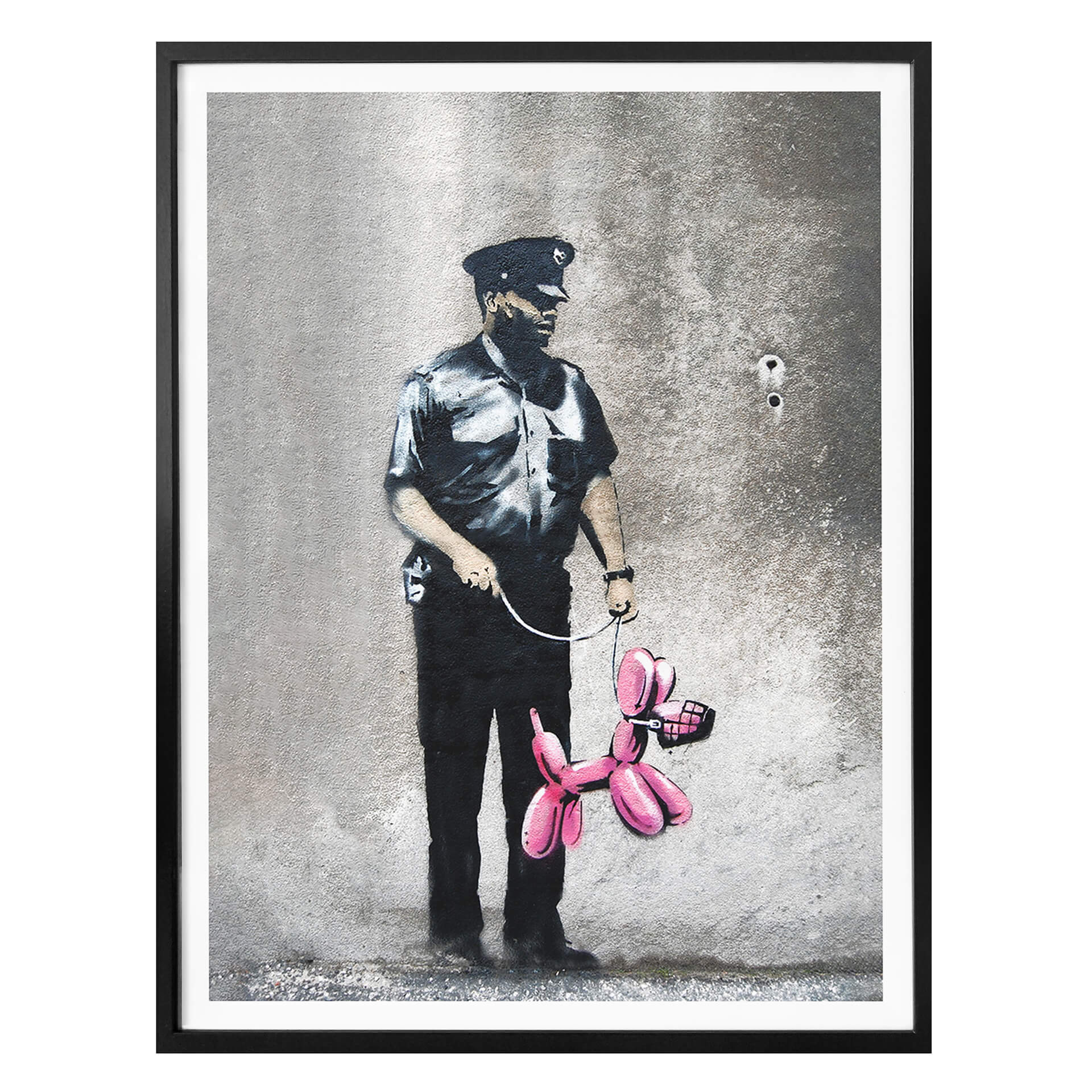 Poster Banksy - Police Guard Pink Balloon Dog