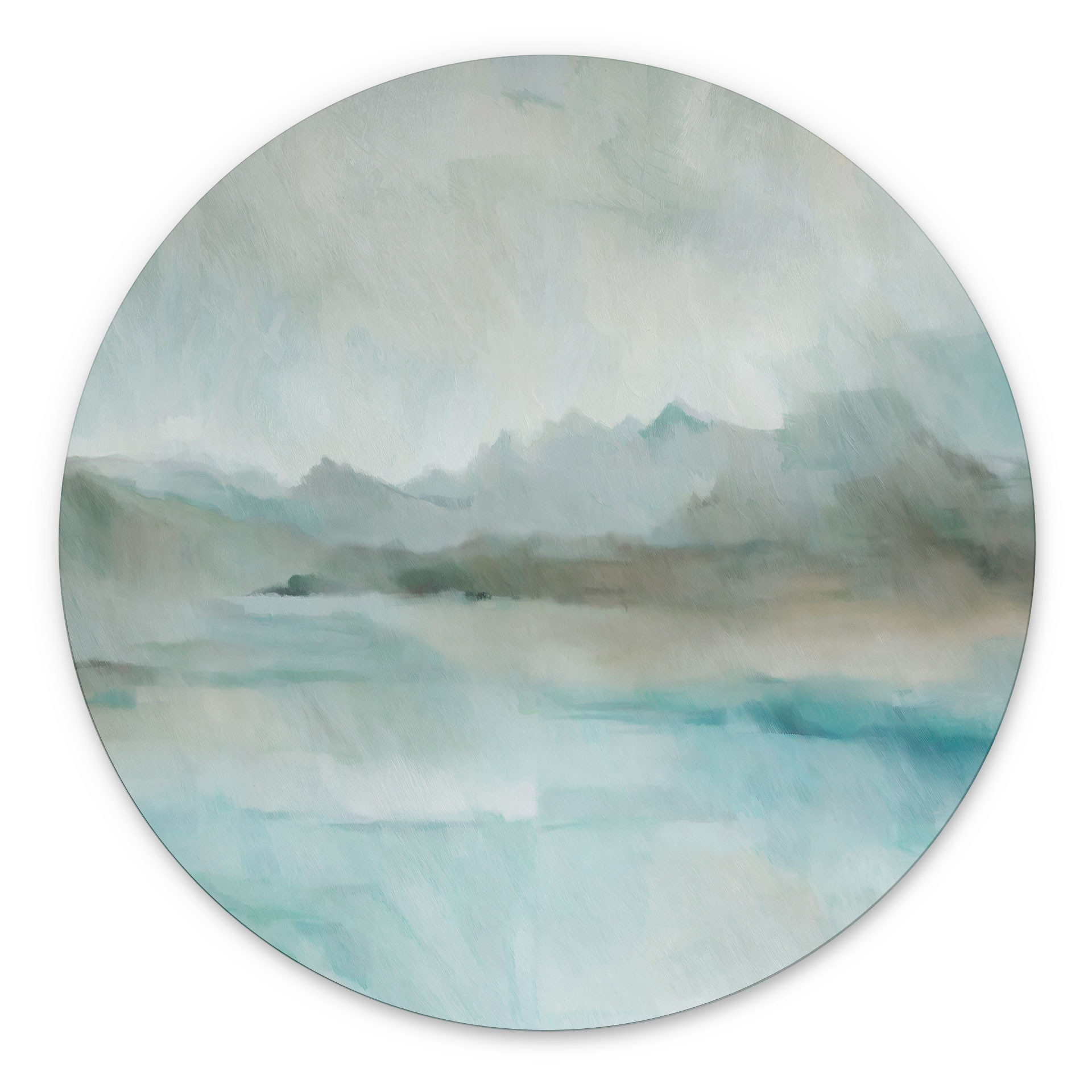 Tableau Velvet Horizon - Lac Abstrait - Sir Edward x Grigory Gladarev - Alu-Dibond Rond