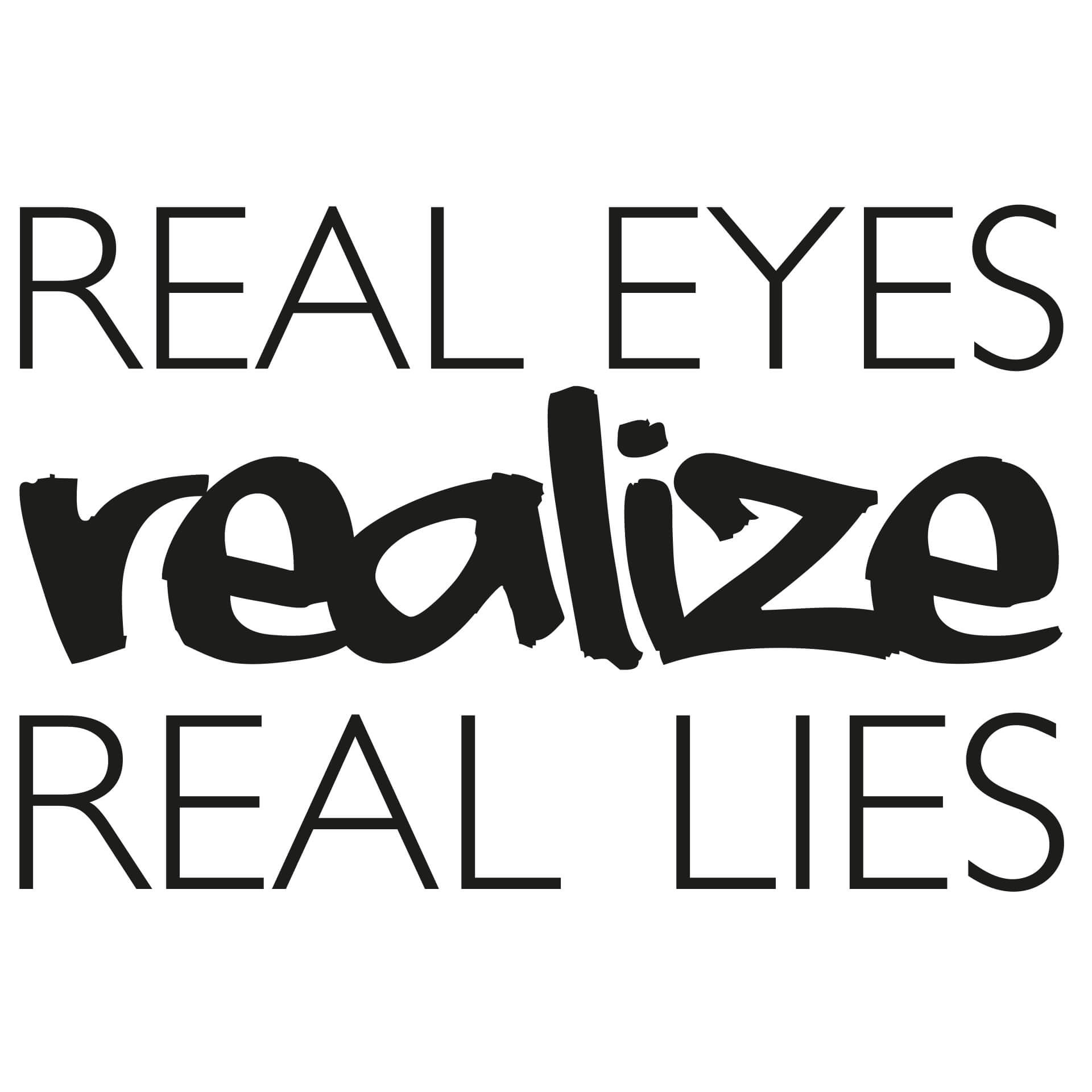 Wallsticker Real Eyes Realize Real Lies 2