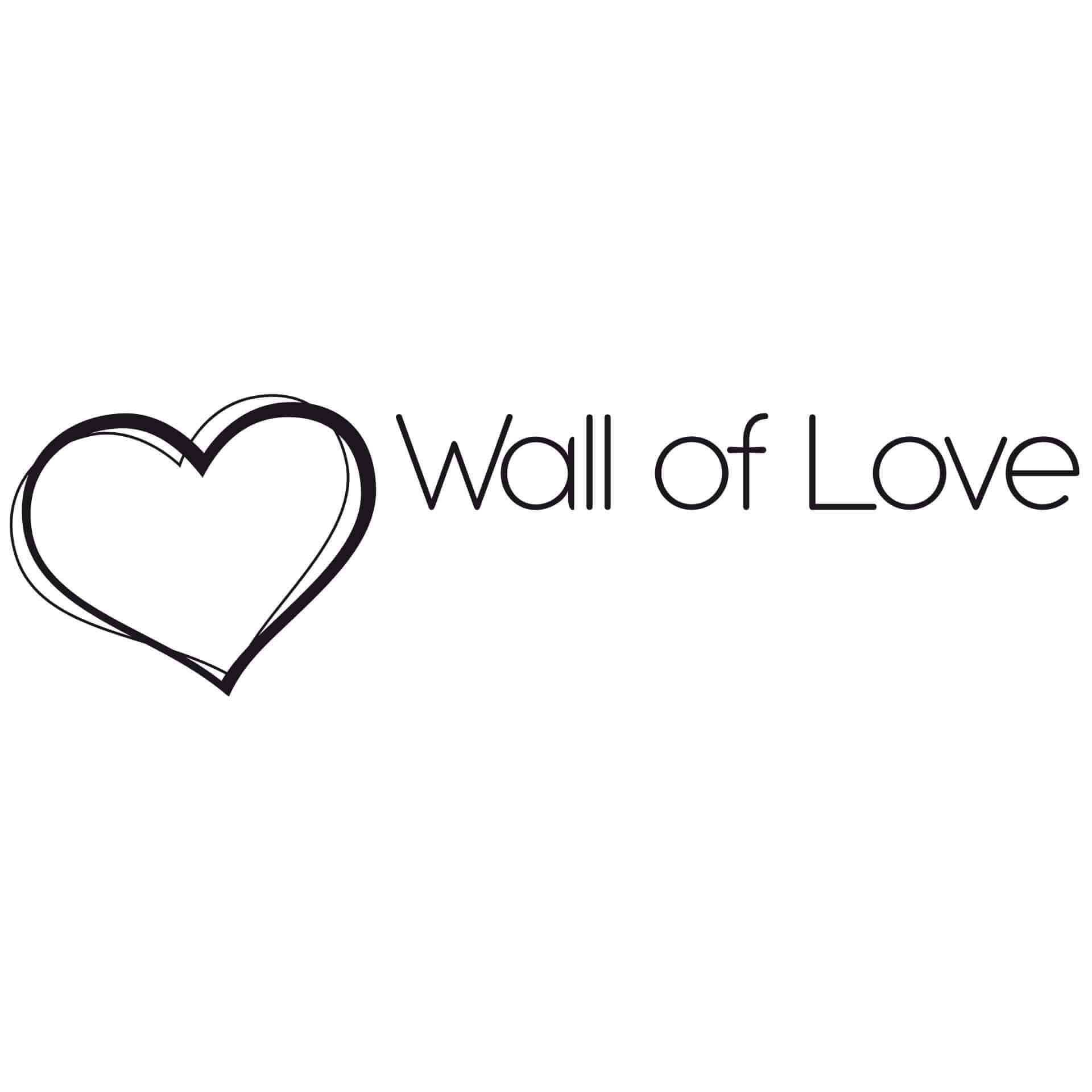 Wandtattoo Wall of Love inkl. 3 Bilderrahmen