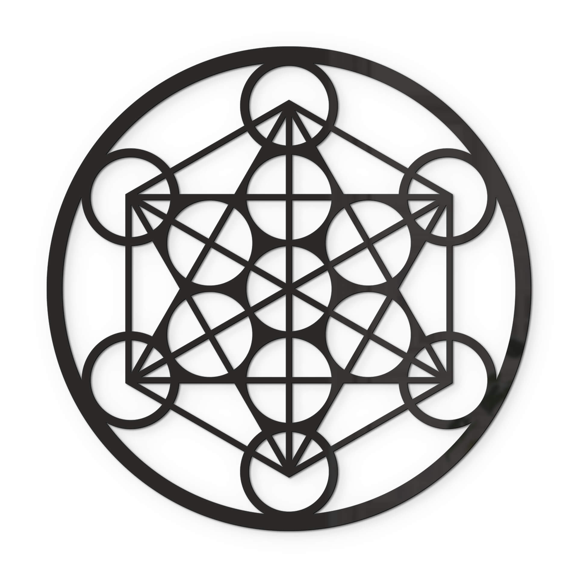 Akrylowa kostka dekoracyjna Metatron - okrągła
