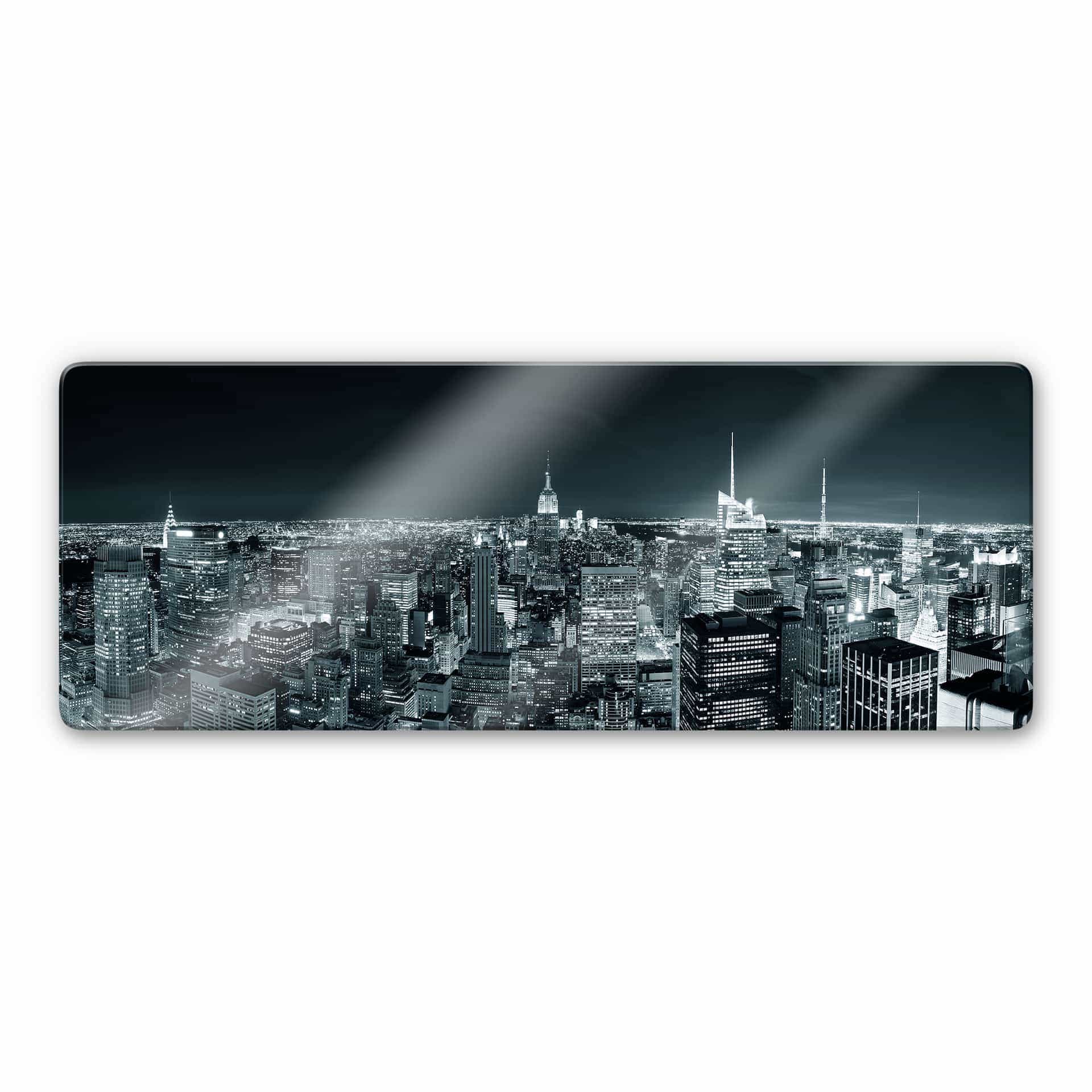 Glasbild New York at night 2 - Panorama