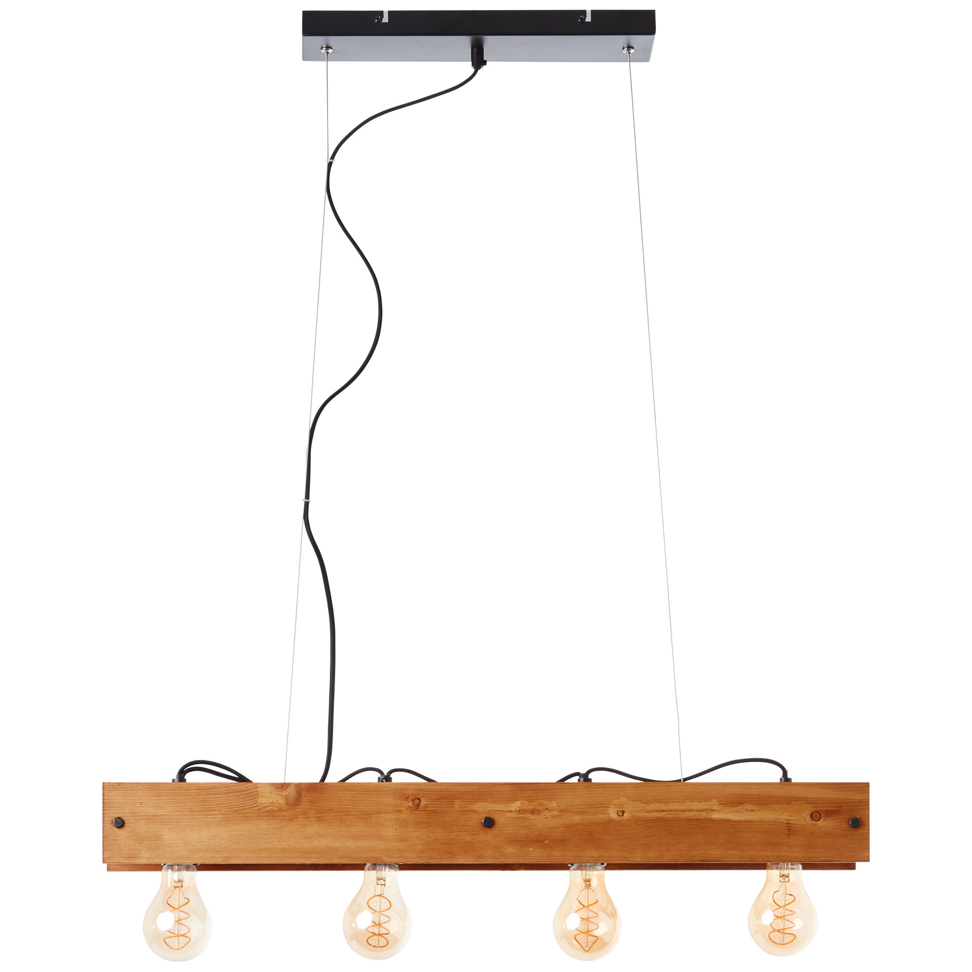 Pendelleuchte Daniel, braun, 150 x 75 cm, Holz Pendelleuchte