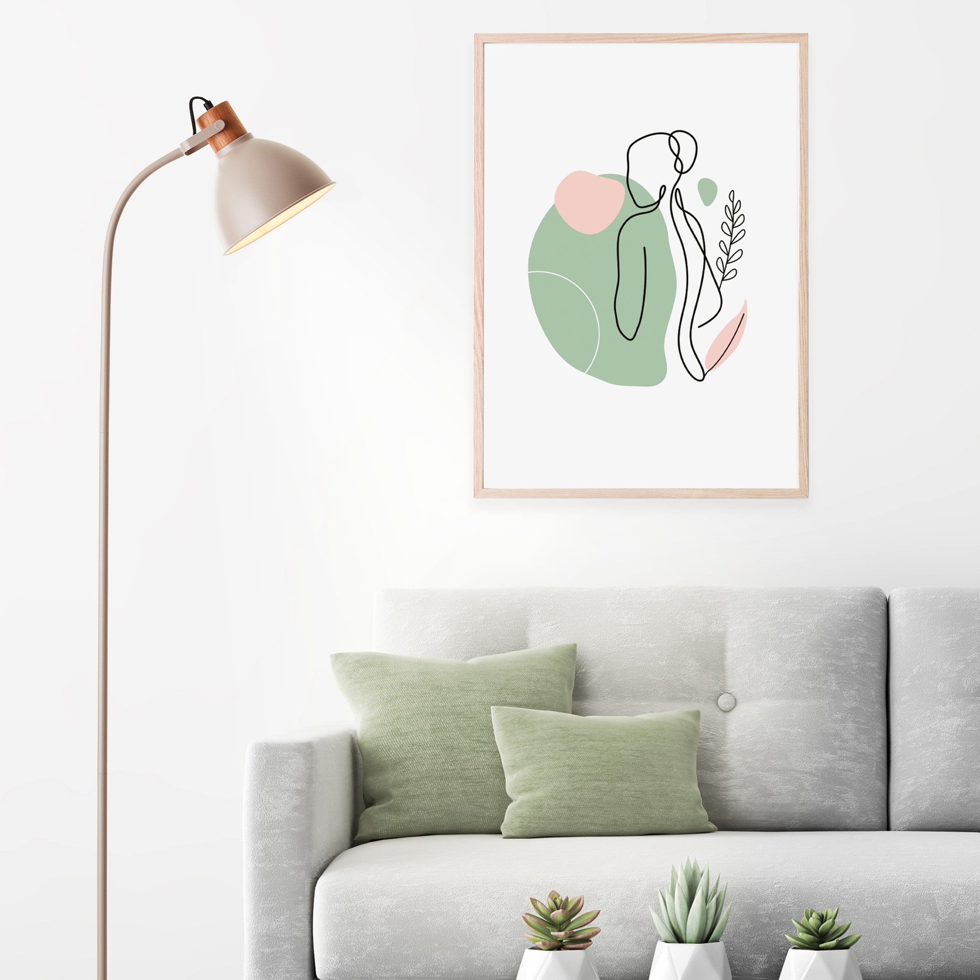 Stehleuchte Franziska 8, grau, 150 x 25 cm, Metall Standleuchte