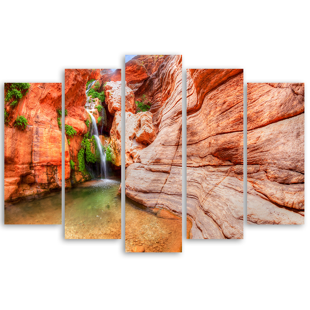 Lærredstryk 5 stykker, Grand Canyon landskab