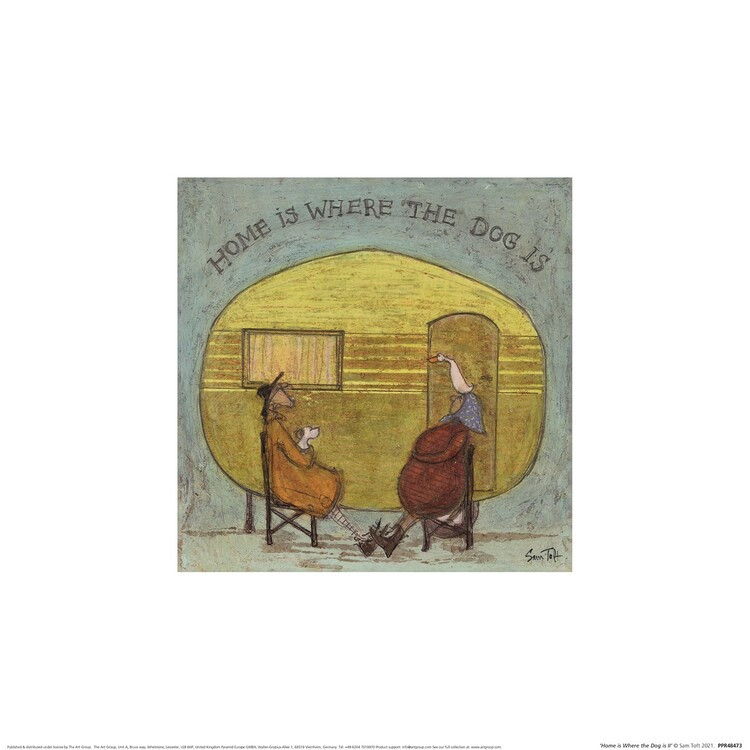Plakat Sam Toft - Home is Where The Dog Is kunsttryk, Sam Toft (30 x 30 cm)
