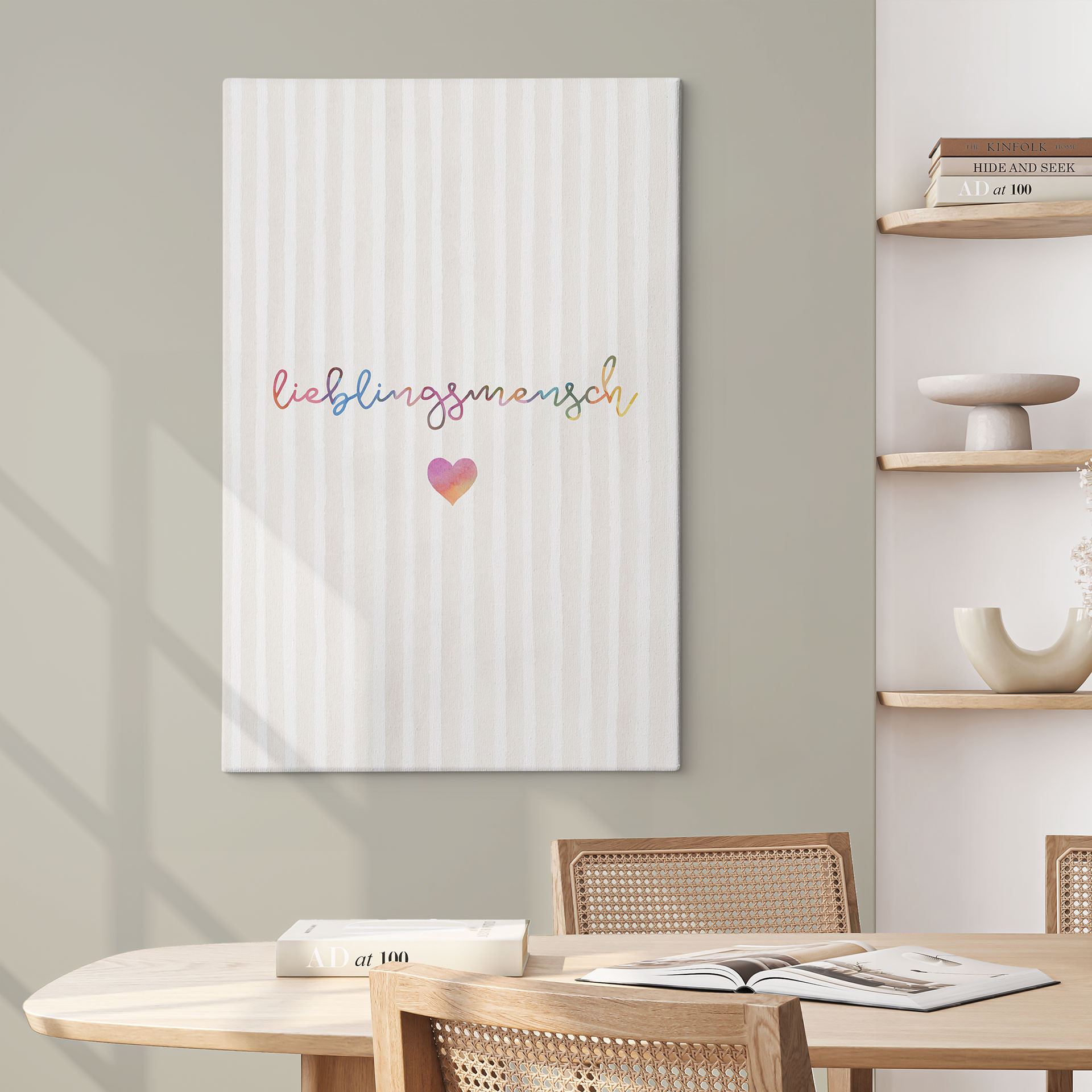 Leinwandbild Lieblingsmensch mit Herz