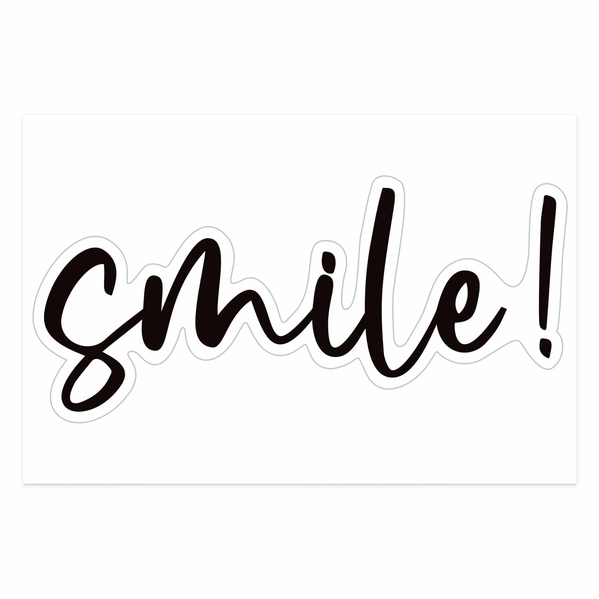 Spiegelsticker, Dekorativer Sticker smile!
