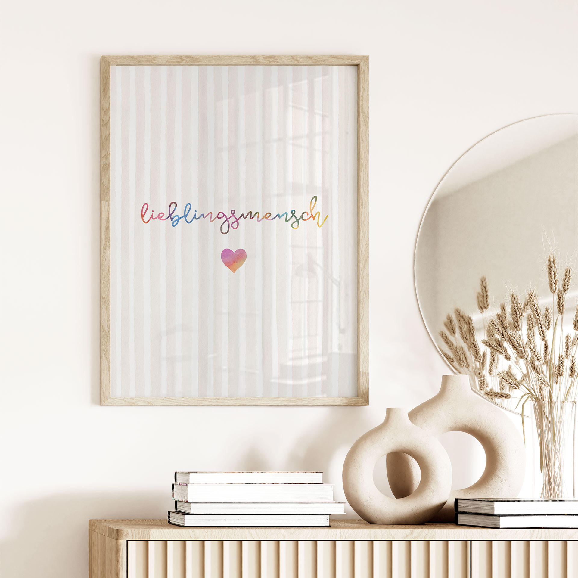 Typografie Poster Lieblingsmensch mit Herz