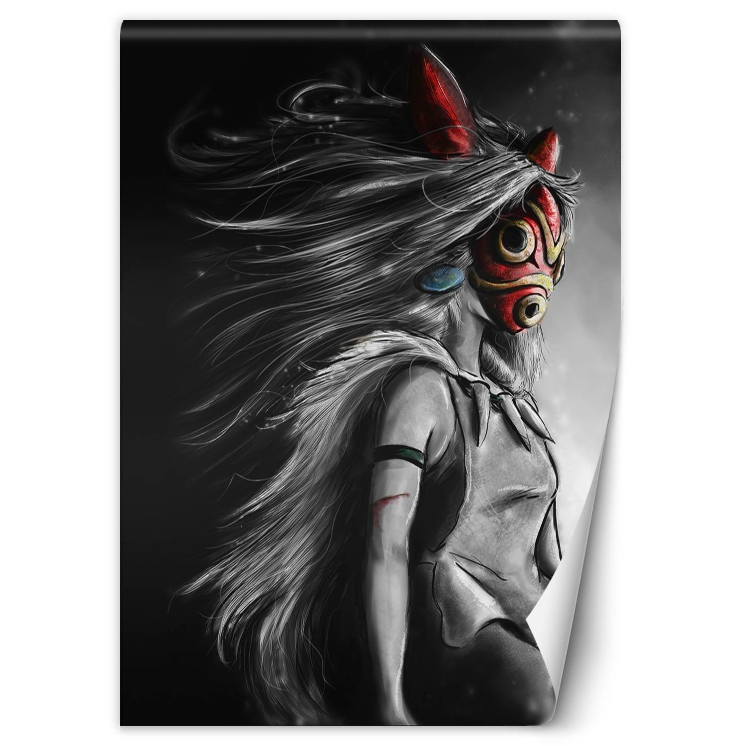 Fototapete, Frau mit Waldprinzessinnenmaske