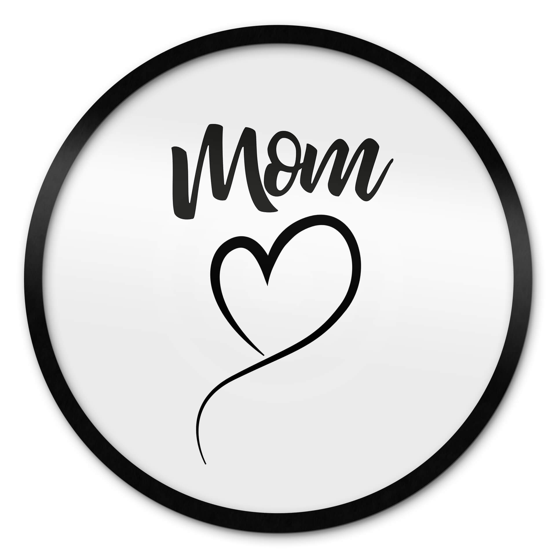 Poster Maman Coeur - Rond