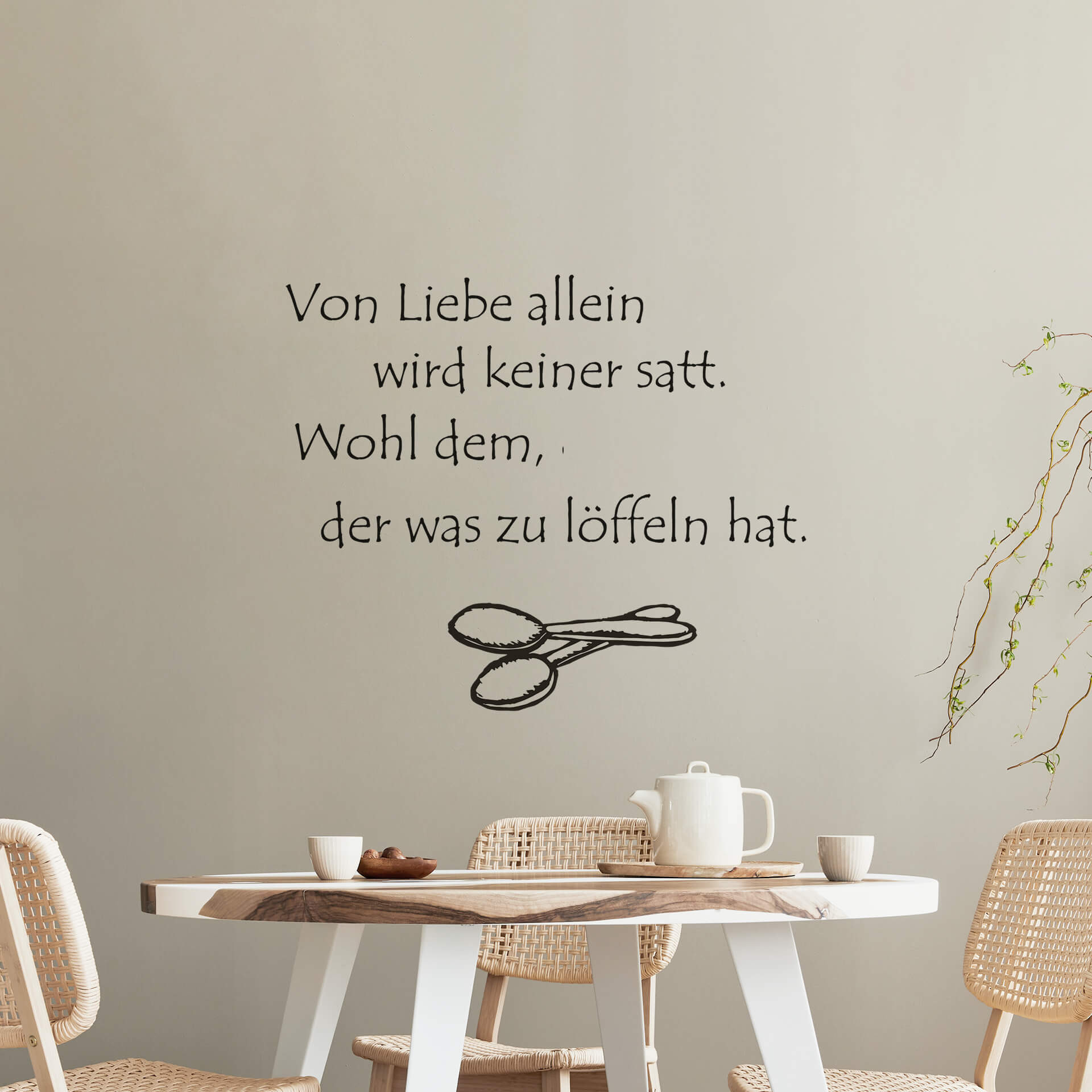 Wandtattoo Liebe löffeln