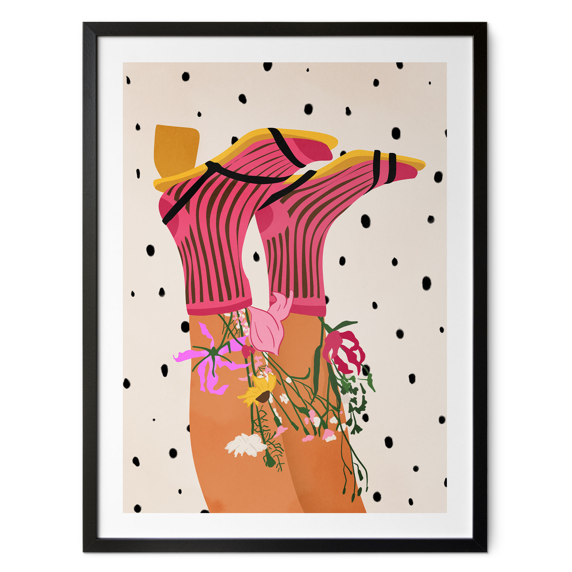 Poster Sockenliebe trifft Flower Power - Mokate