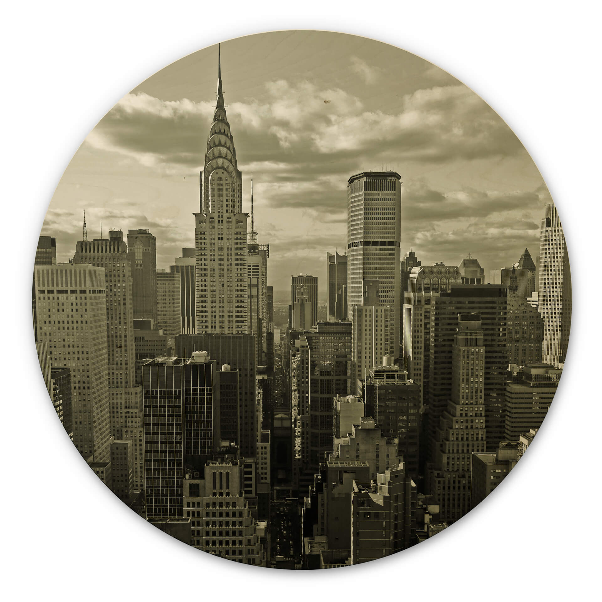 Obraz drewniany Manhattan 2 - okrągły