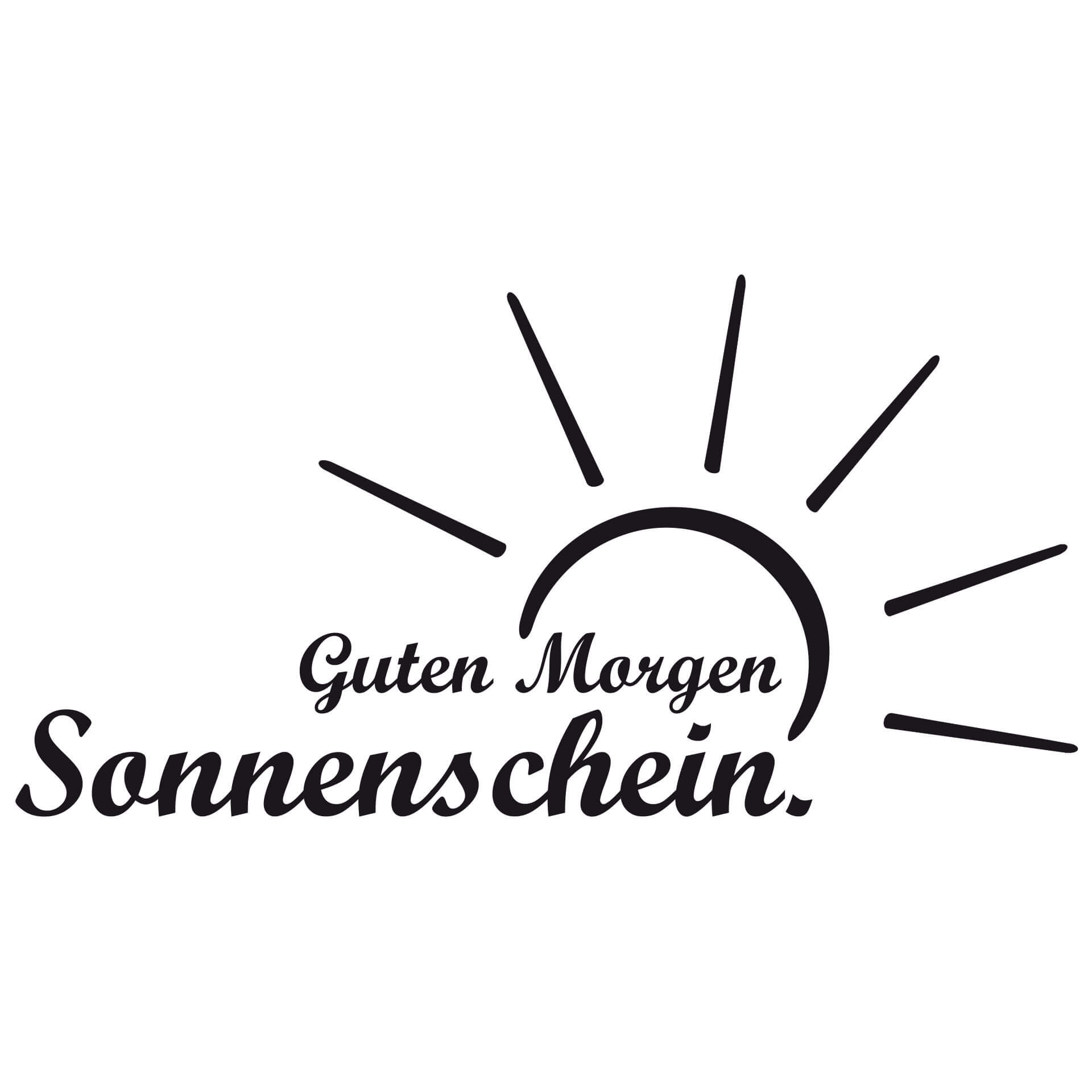 Wandtattoo Guten Morgen Sonnenschein