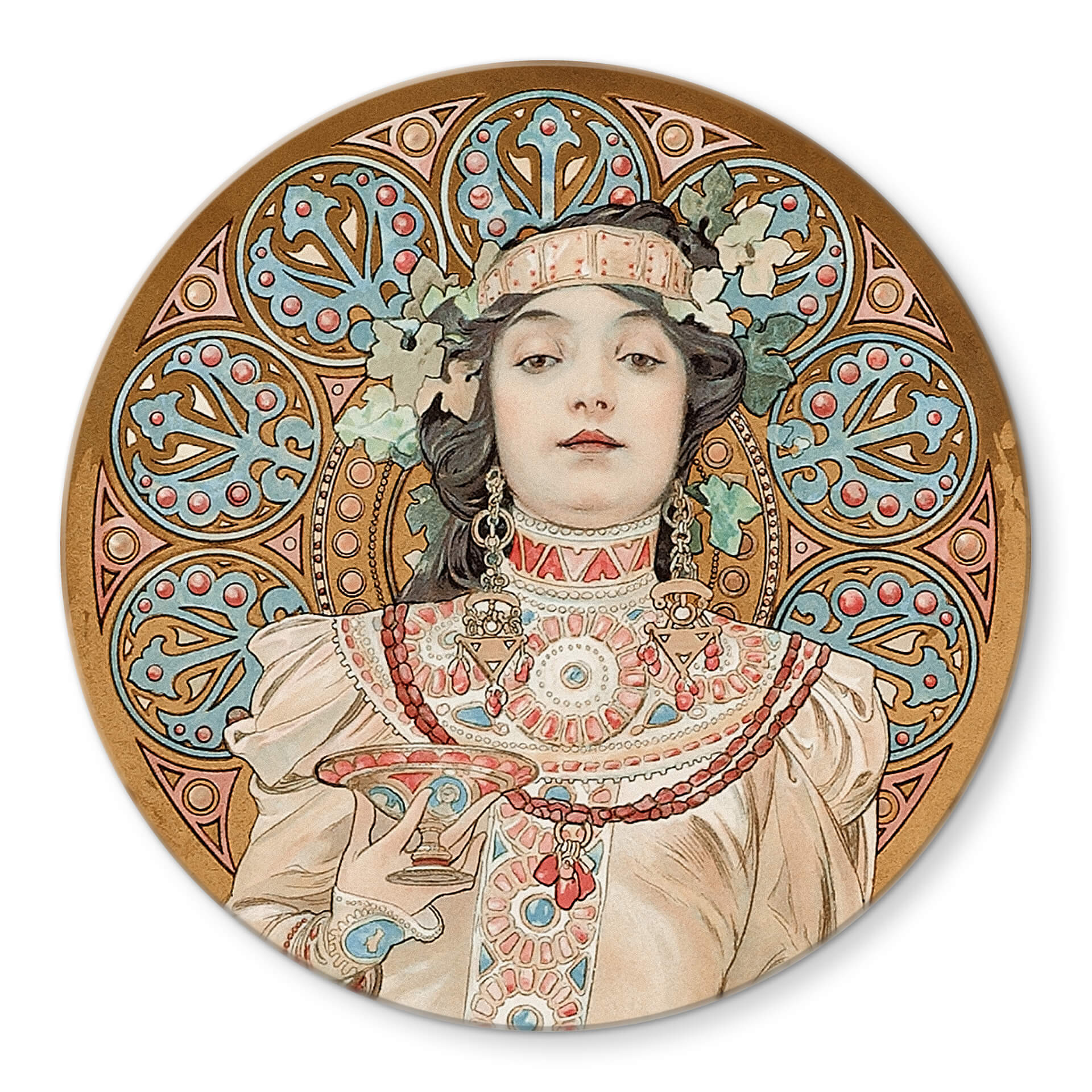 Tableau sur verre Mucha - Moet et Chandon