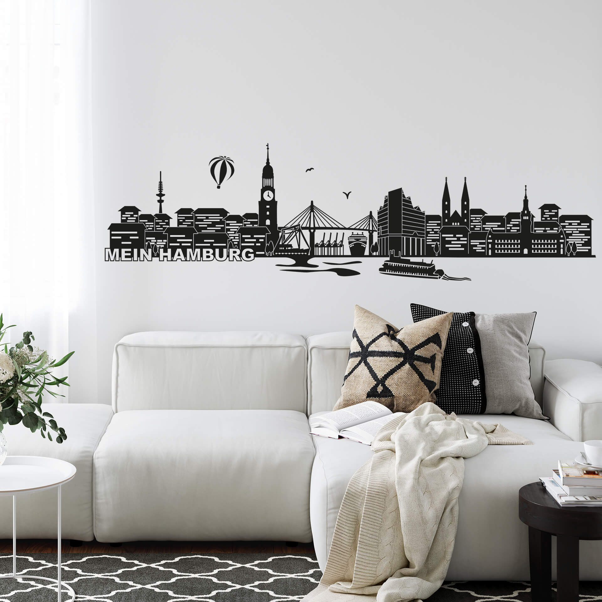 Wandtattoo Skyline Mein Hamburg 01