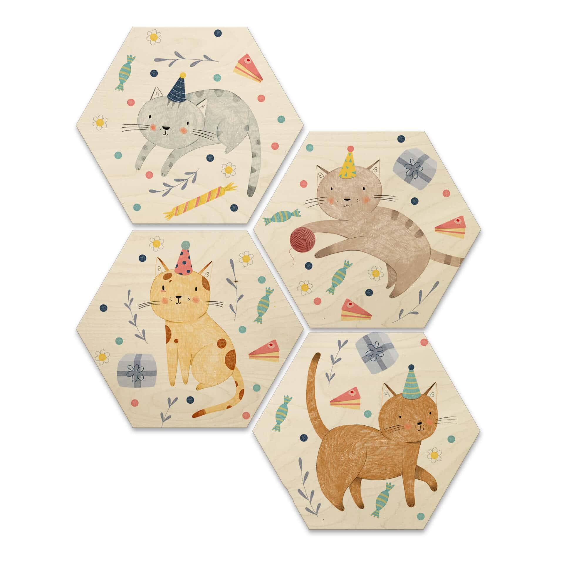 Esagoni in legno Fredriksson - Throw kindness around
