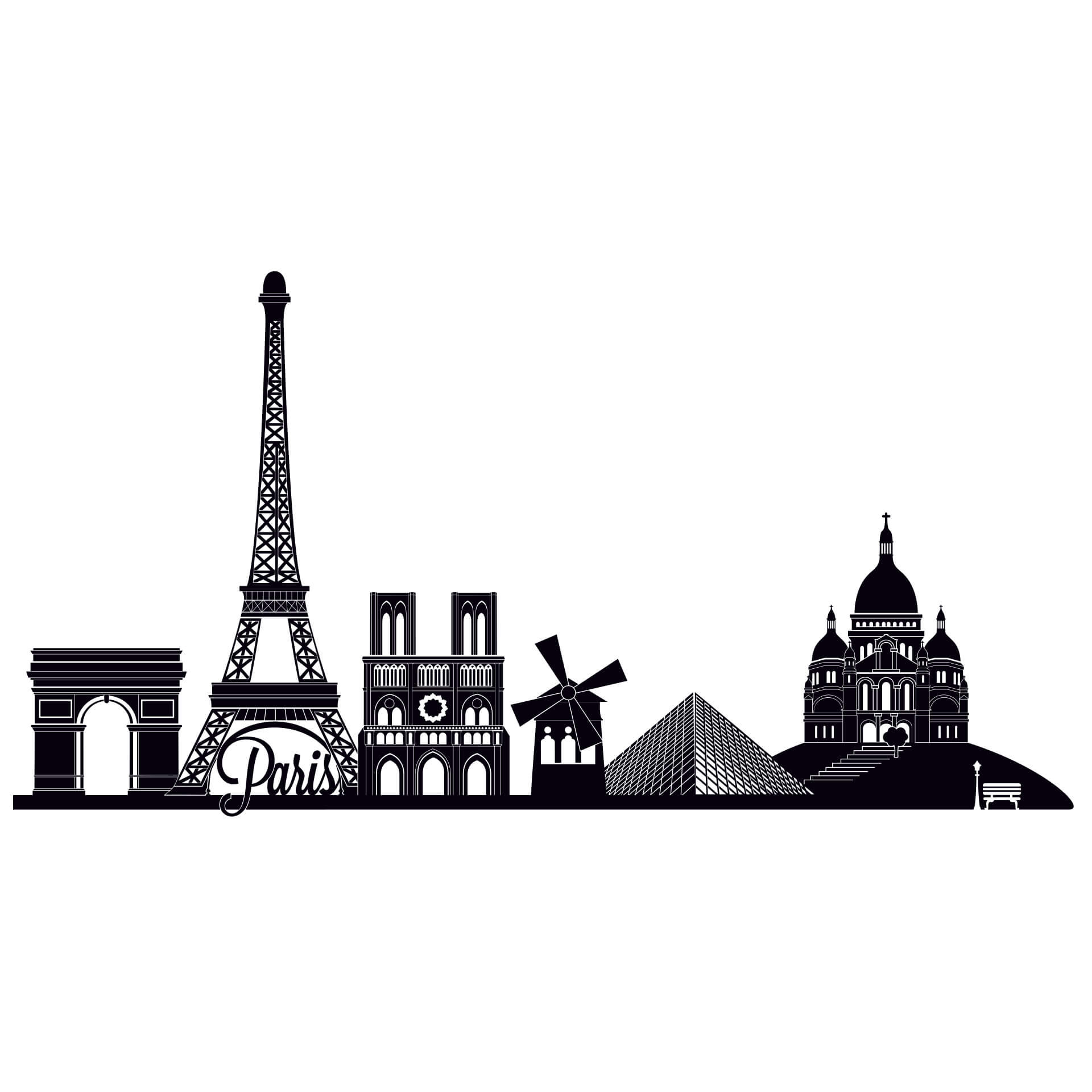 Wallsticker Paris Skyline 2