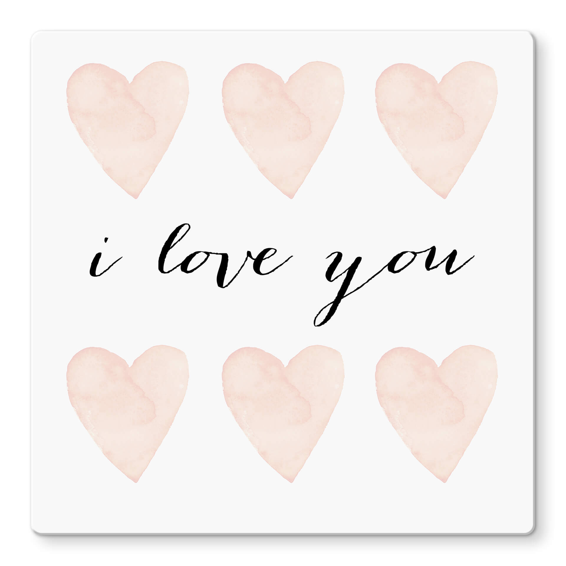 Glasschilderij Confetti & Cream – I Love You