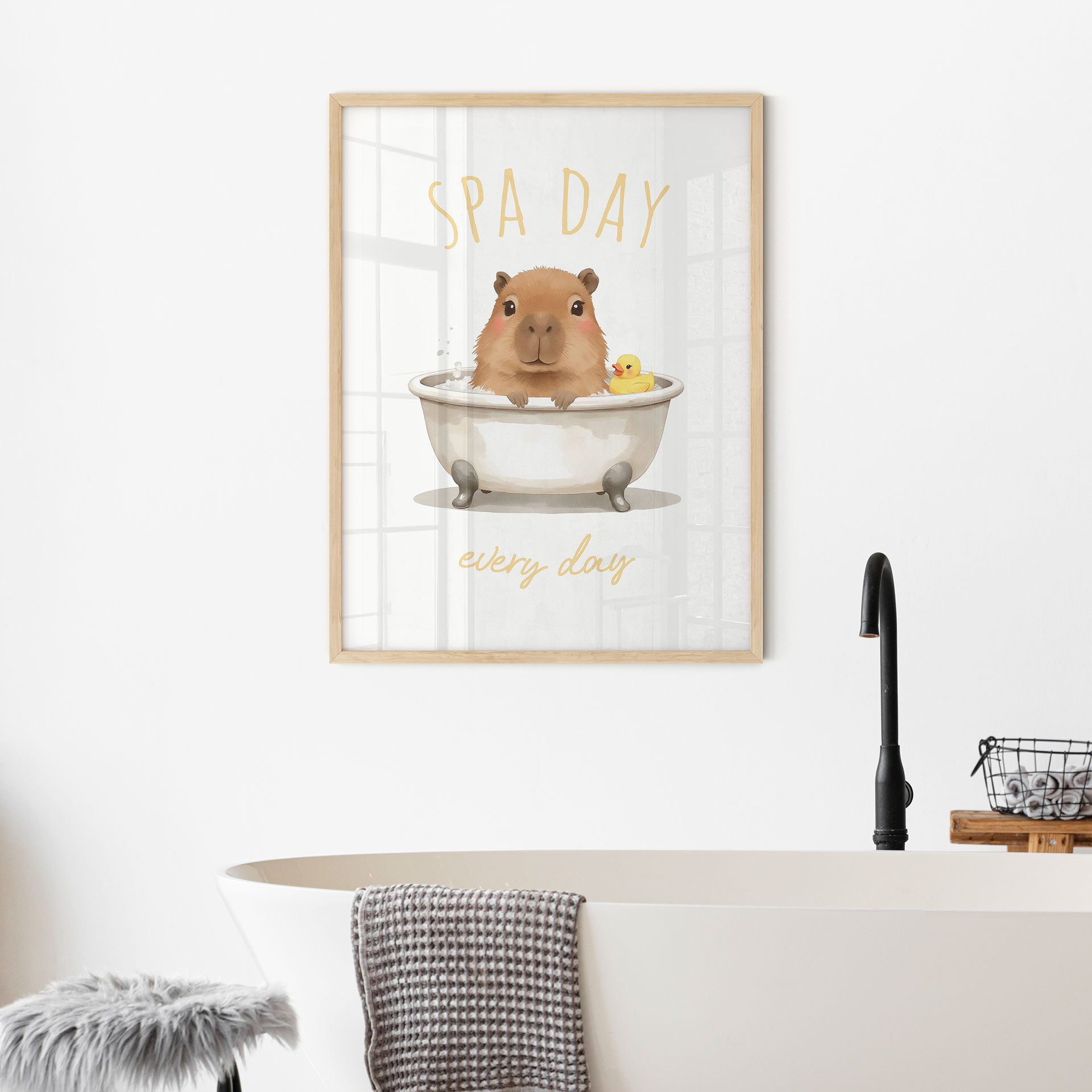 Plakat dla dzieci - Dzień Spa z Kapibarą