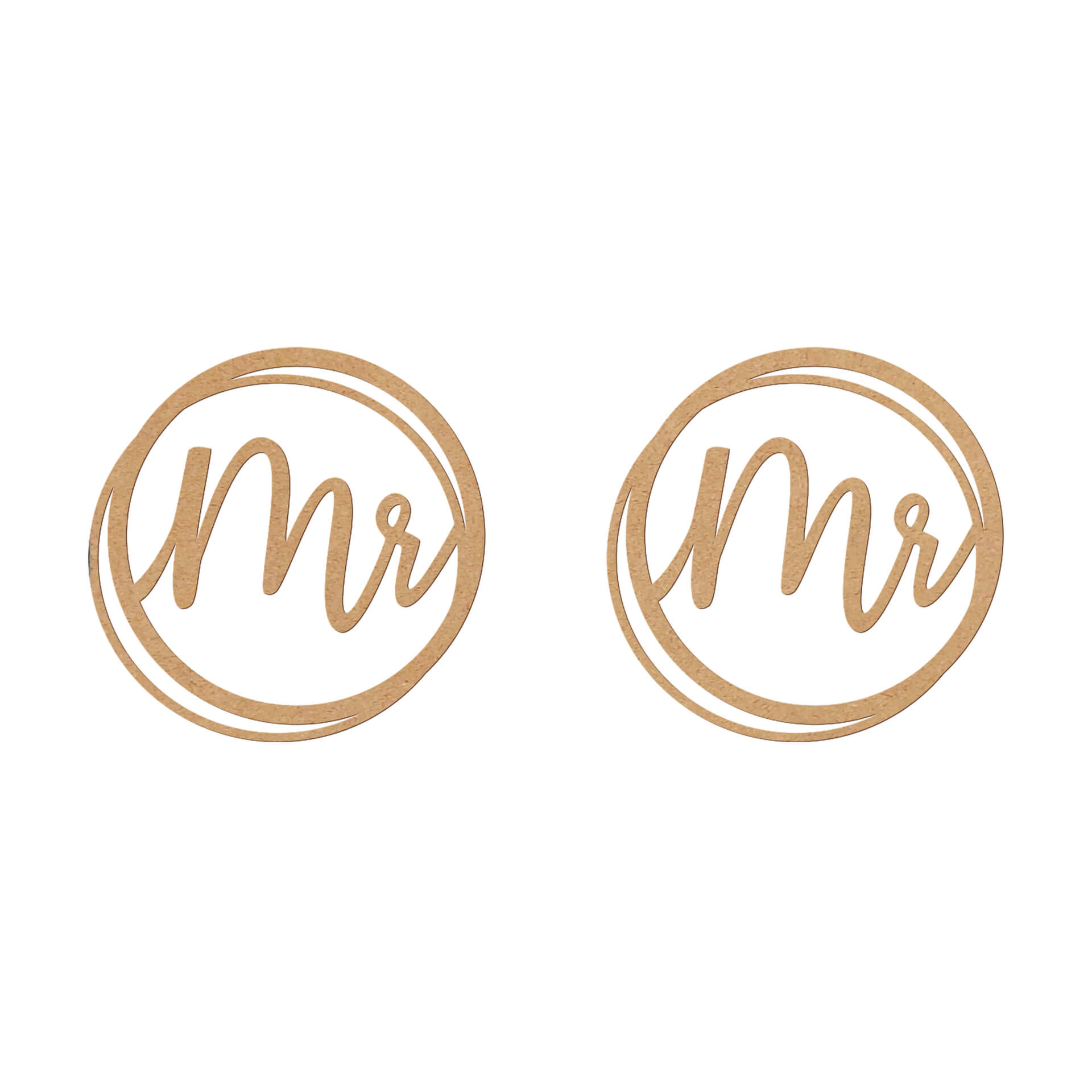 Napis ślubny Mr and Mr - MDF nature