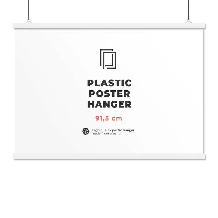 Plakatramme - hvid - 91,5 cm