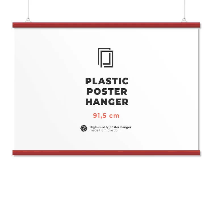 Plakatramme - rød - 91,5 cm