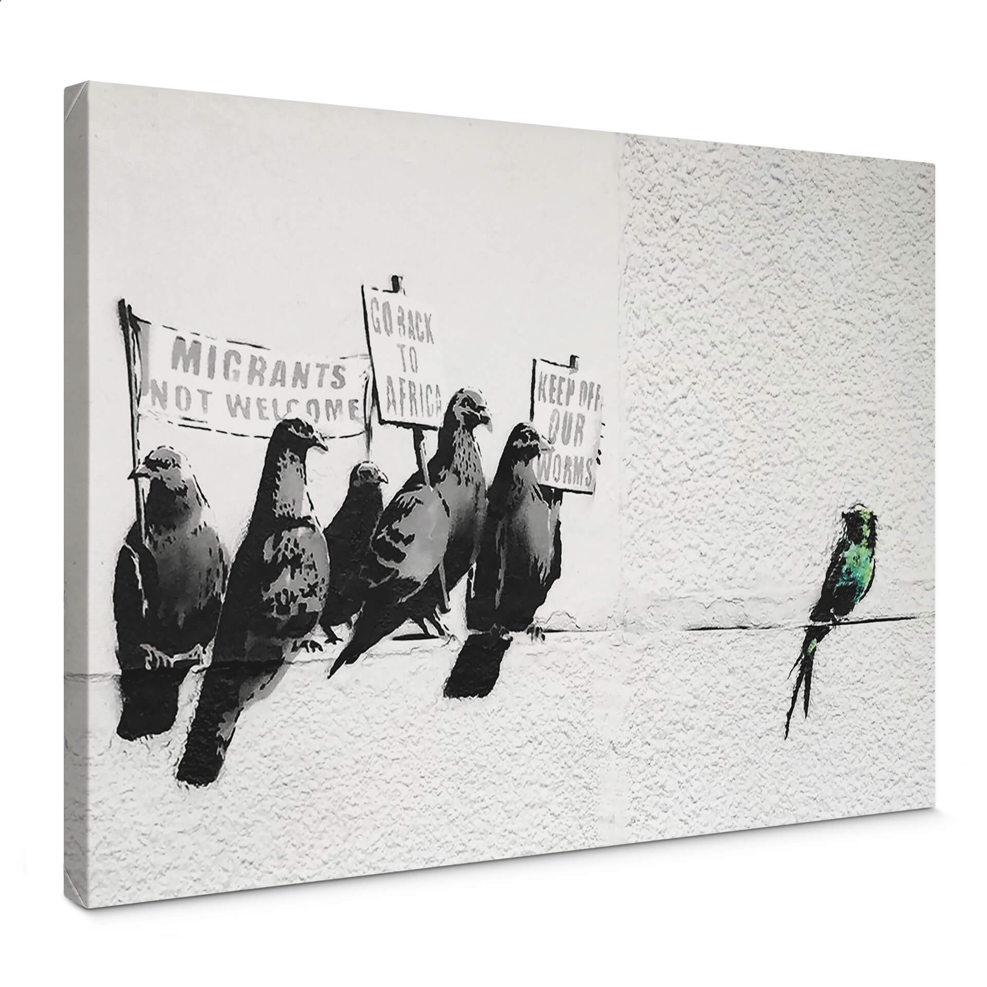 Obraz na płótnie Banksy - Protestujące ptaki