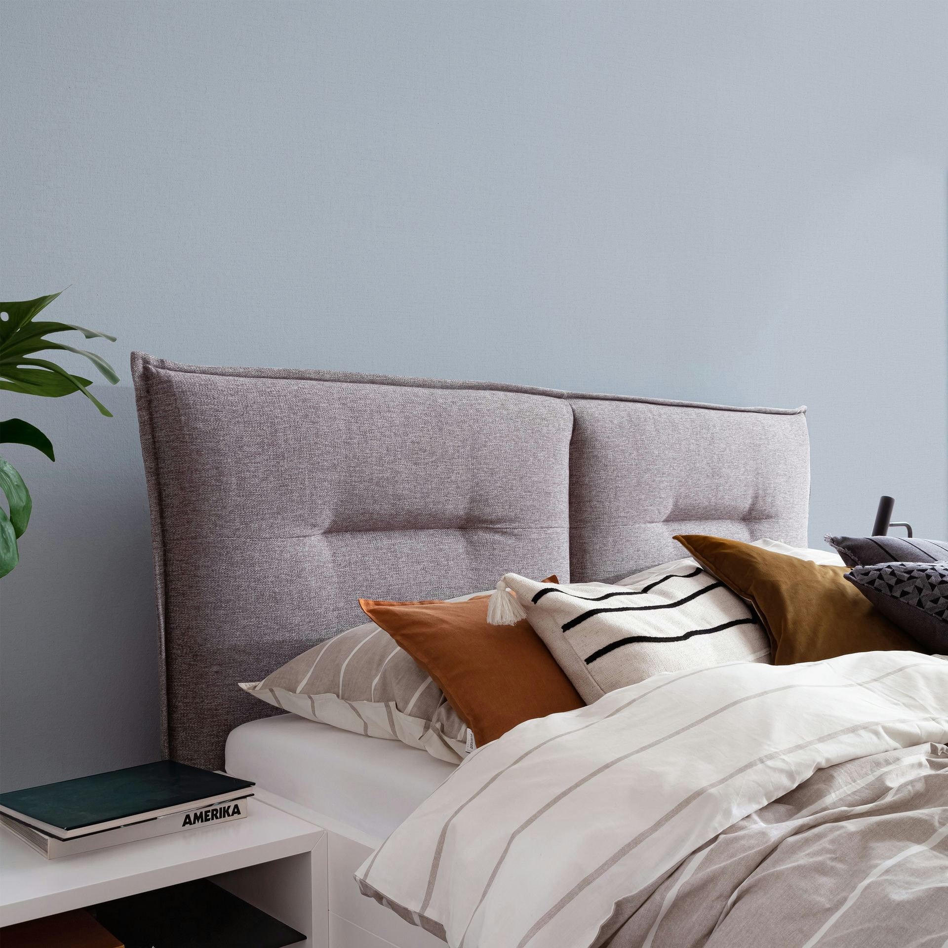 Vliesbehang structuur effen modern mat in blauwgrijs