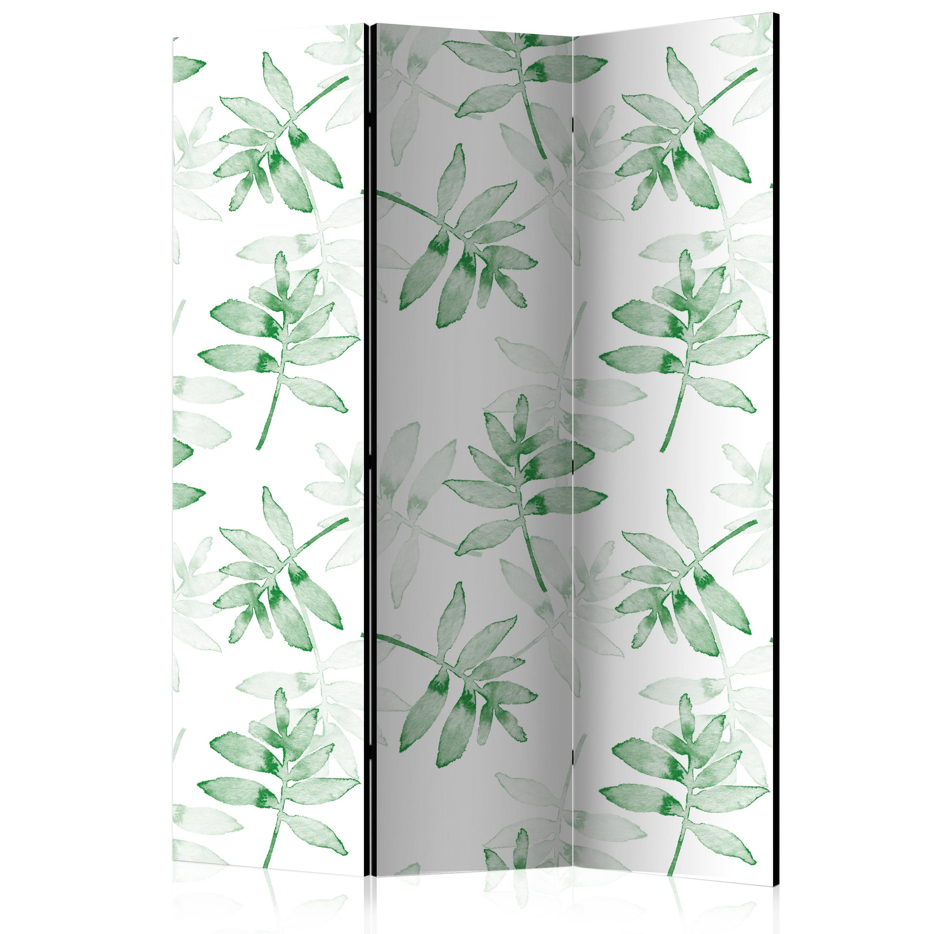 Screen room divider - Akvarelgrene, 3-delt