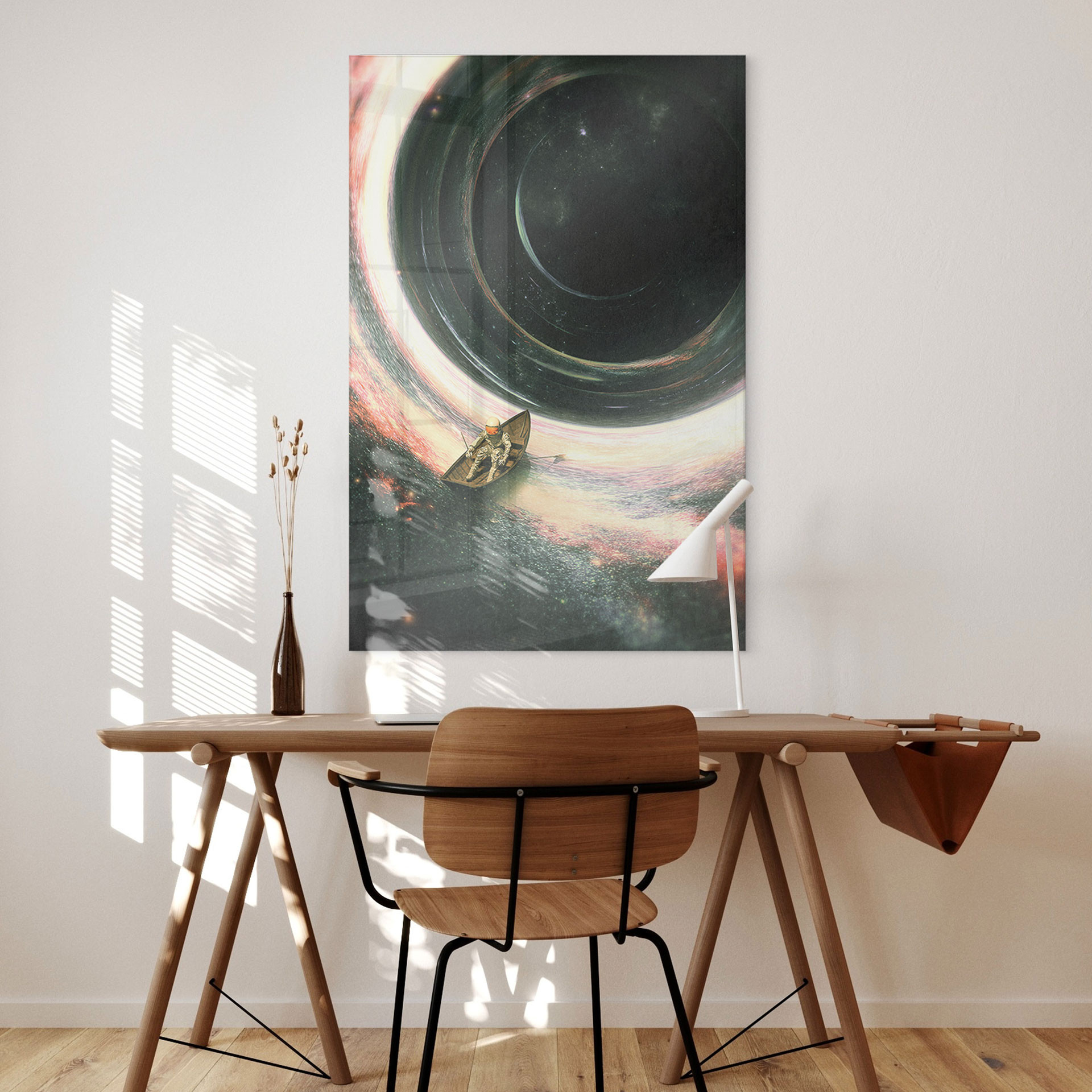 Akrylbillede Astronaut i en båd - Nicebleed