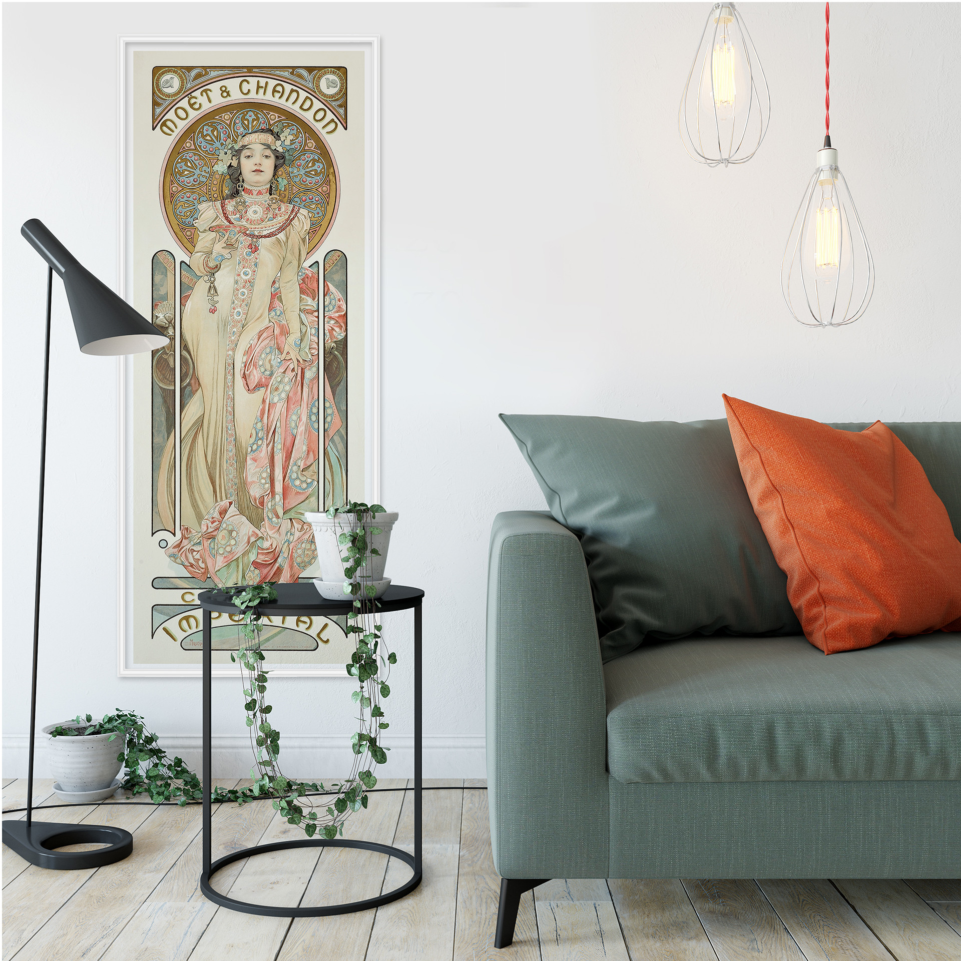 Wallprint Mucha - Moët and Chandon: Dry Imperial - Panorama