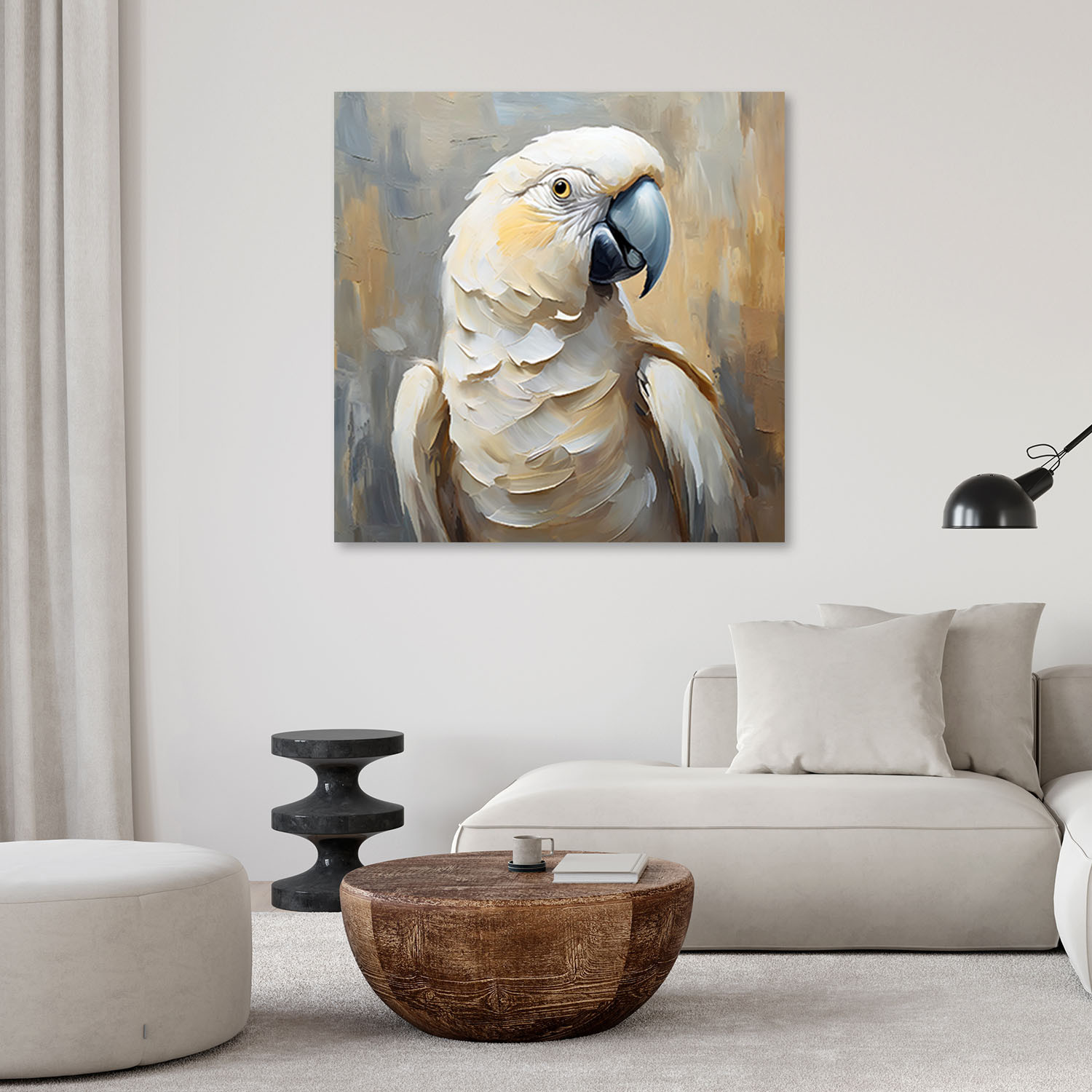 Canvasbillede, papegøje