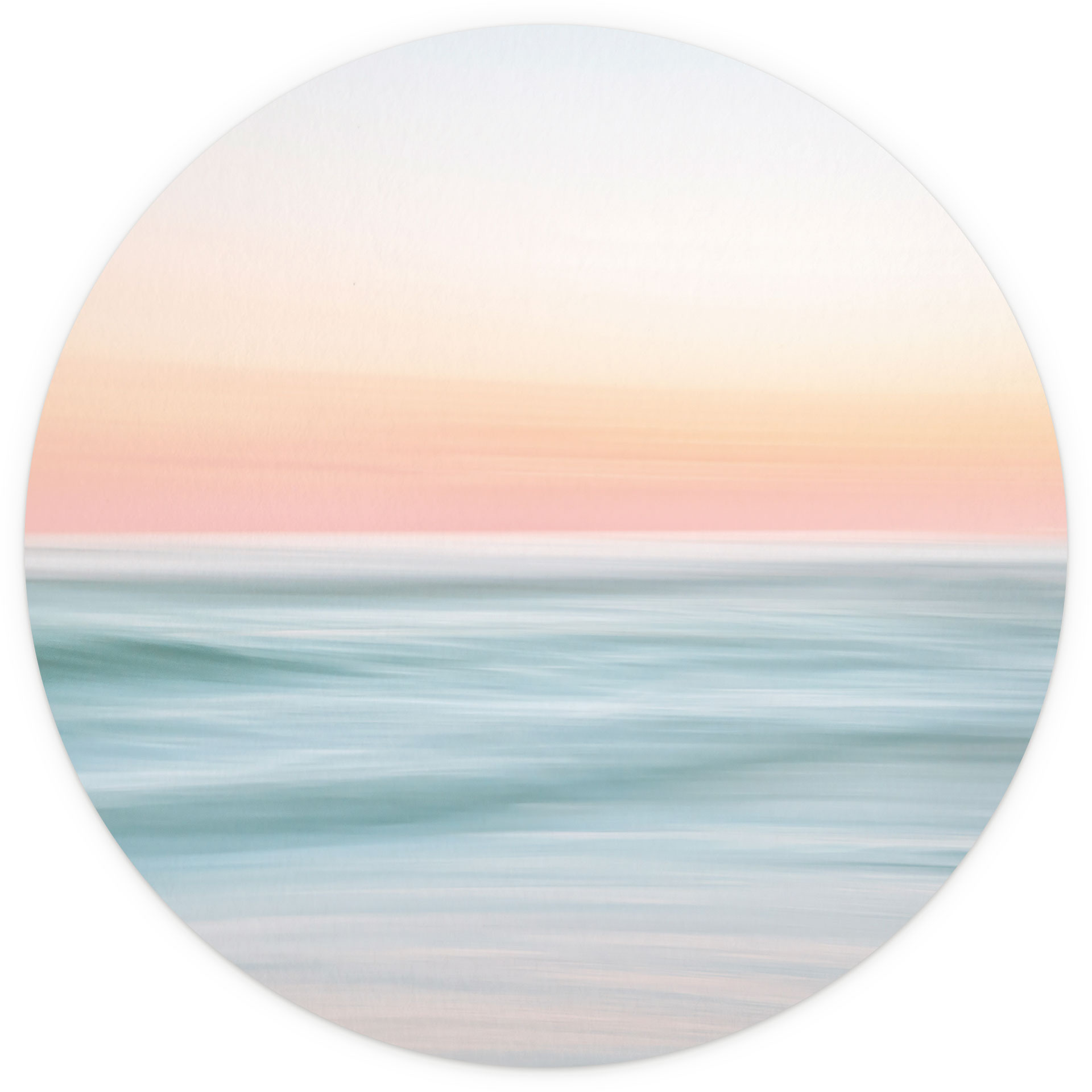 Fototapeta Abstrakcyjne Fale Morskie Pastel - Botha - Okrągły
