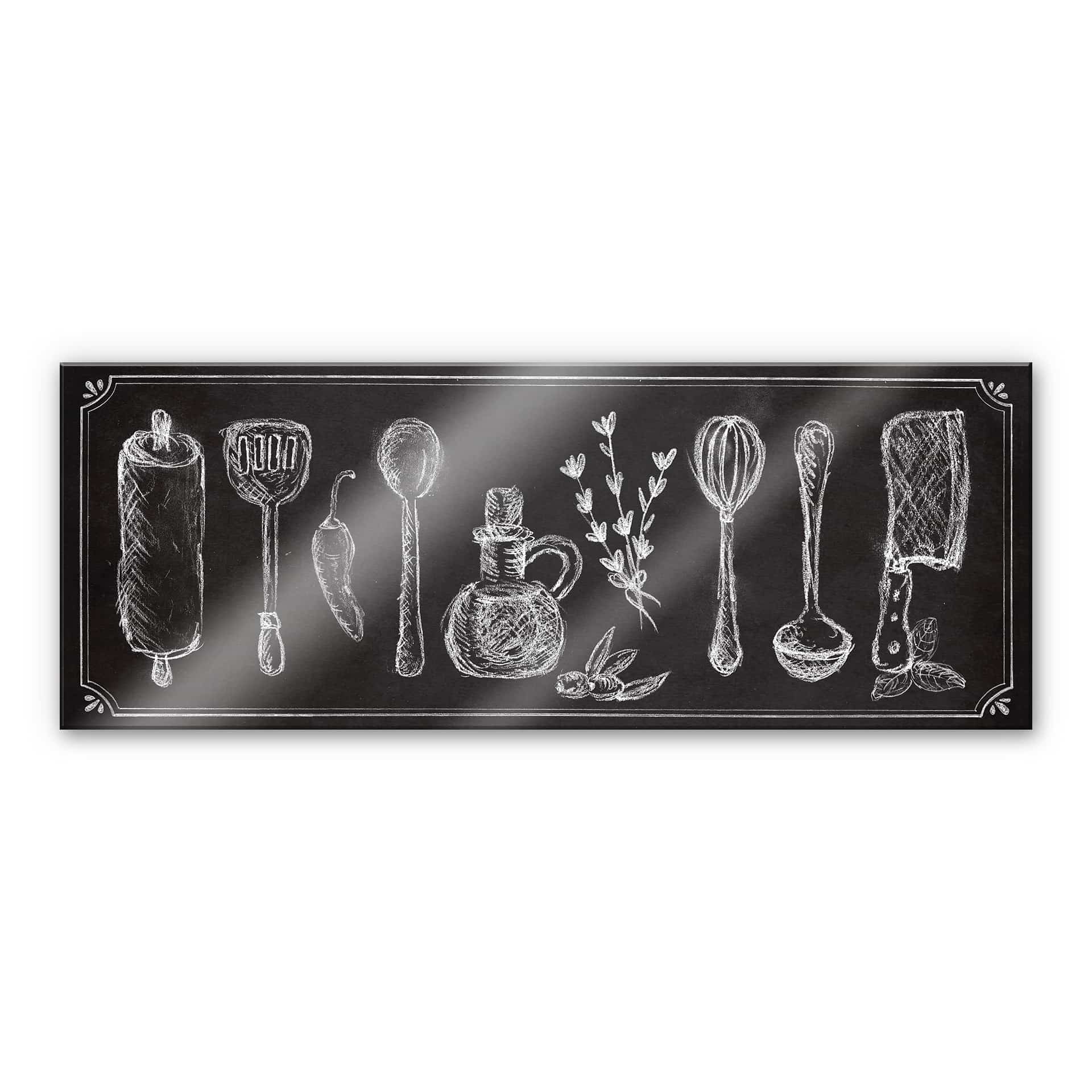Acrylglasbild Rustic Kitchen - Panorama
